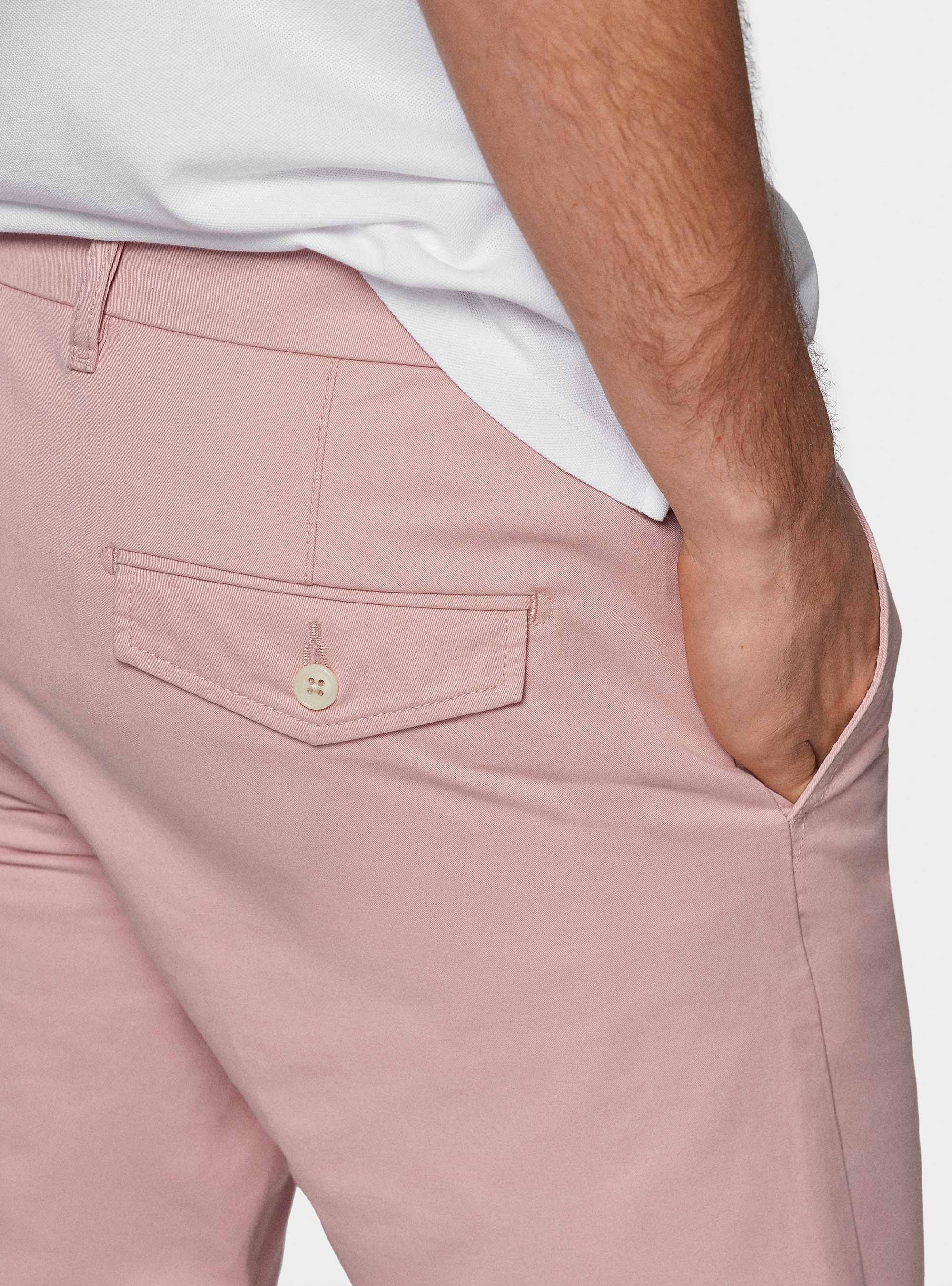 Cotton twill bermuda shorts, 0441C ROSA SCURO