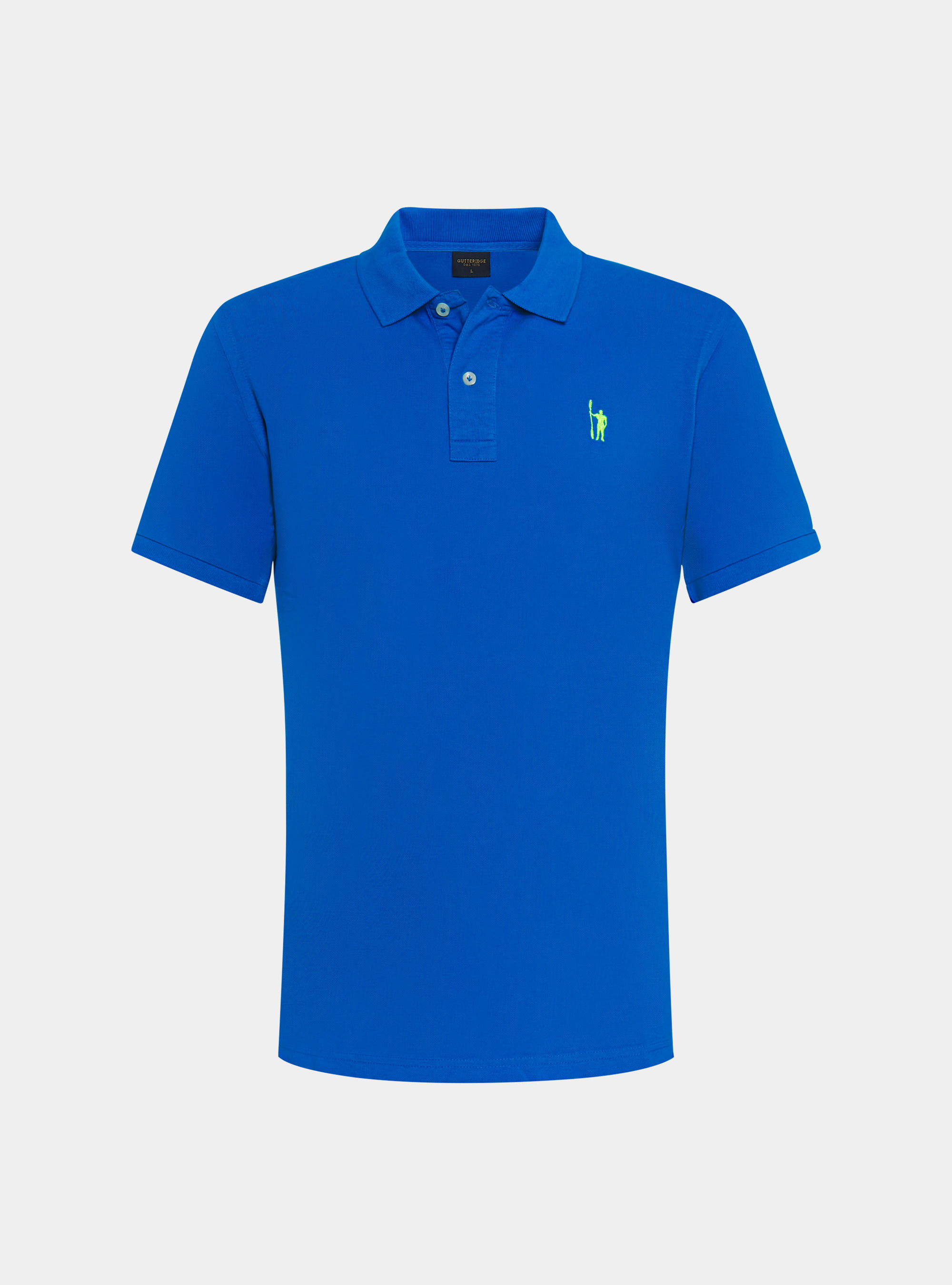 Polo de piqu&eacute; con bordado, AZUL ROYAL