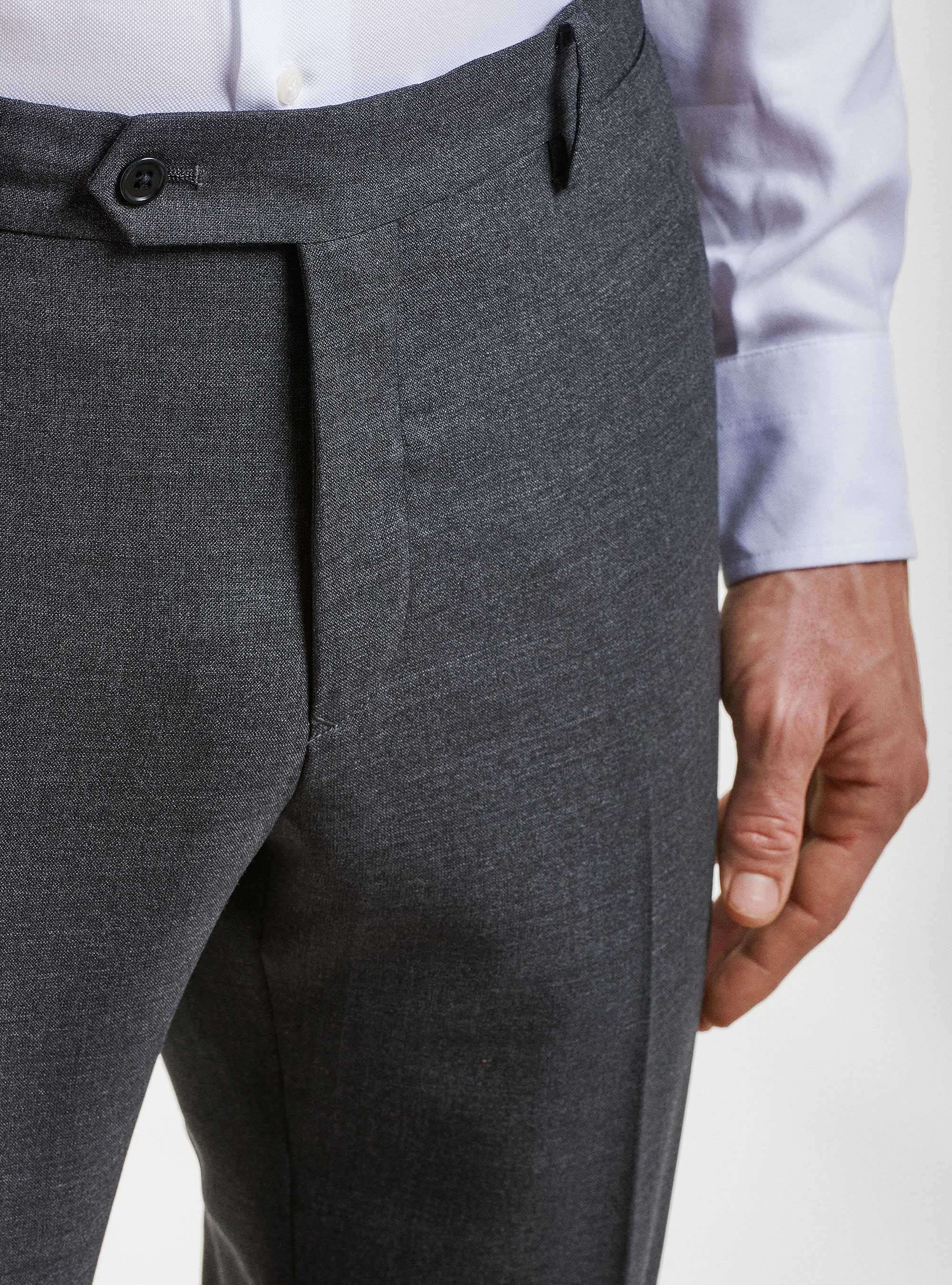 Anzughose aus reiner Wolle Vitale Barberis Canonico, ASFALTO 0115C