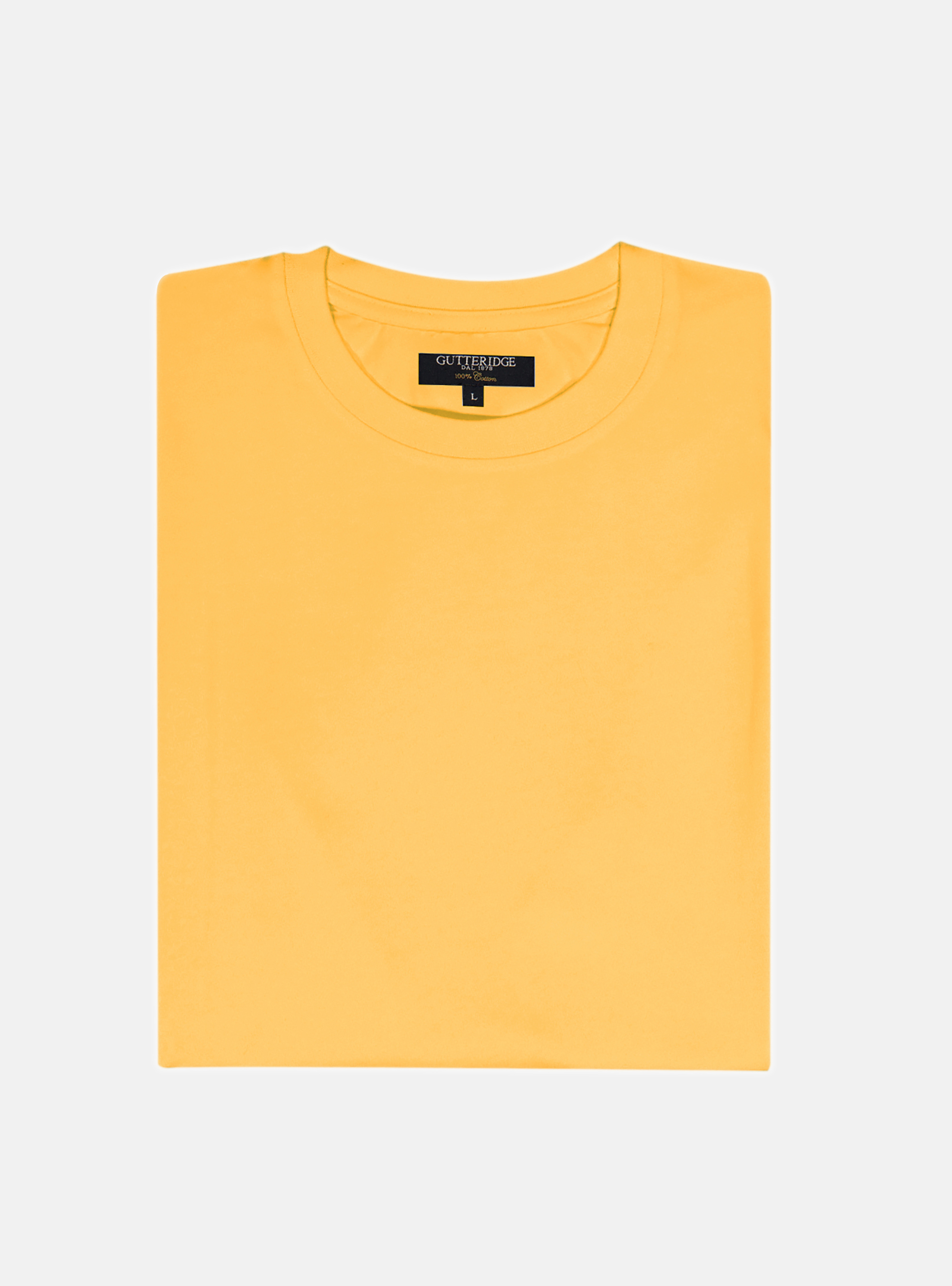 Cotton jersey half sleeve t-shirt, YELLOW