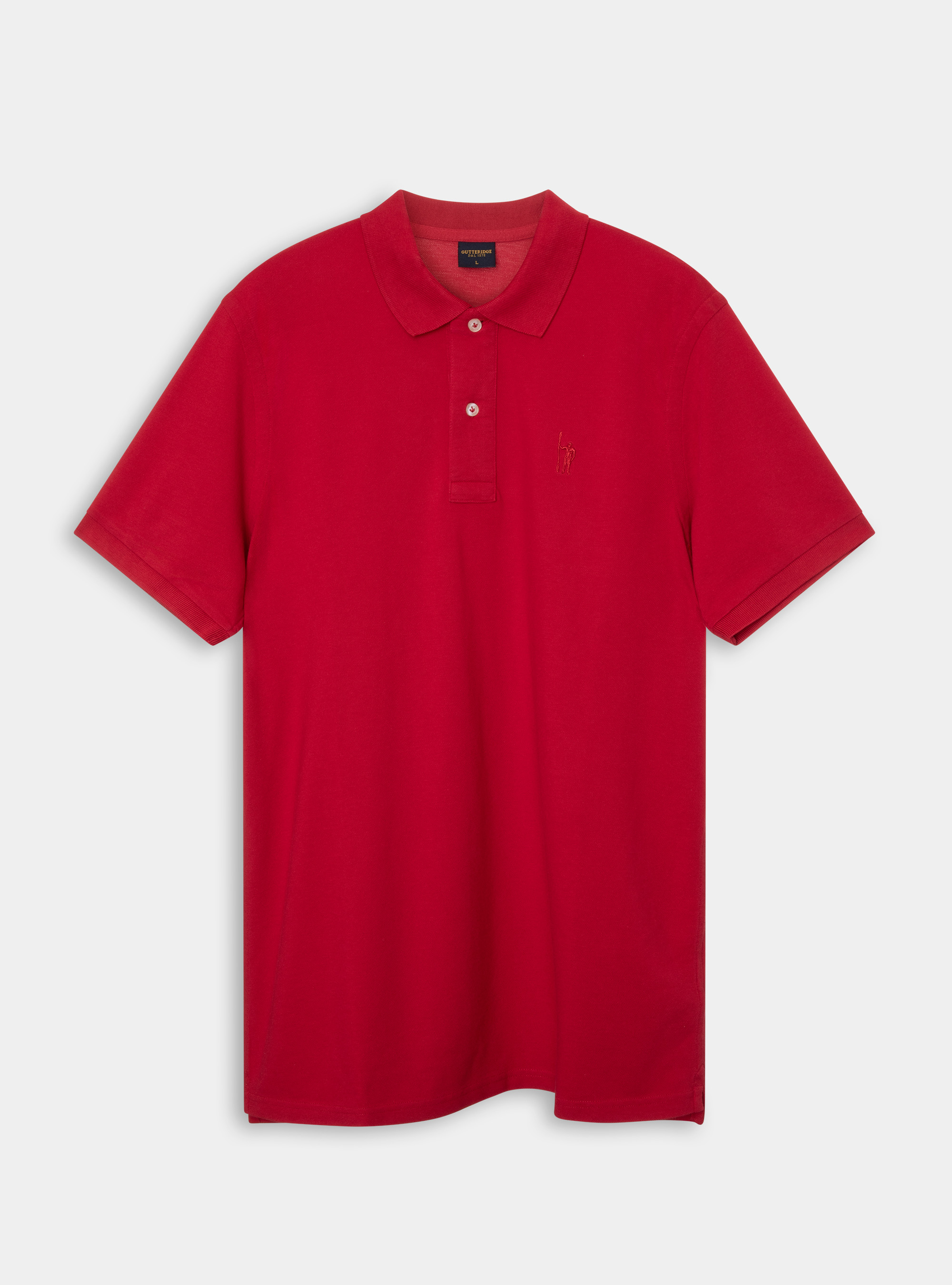 Classic pique polo shirt, RED