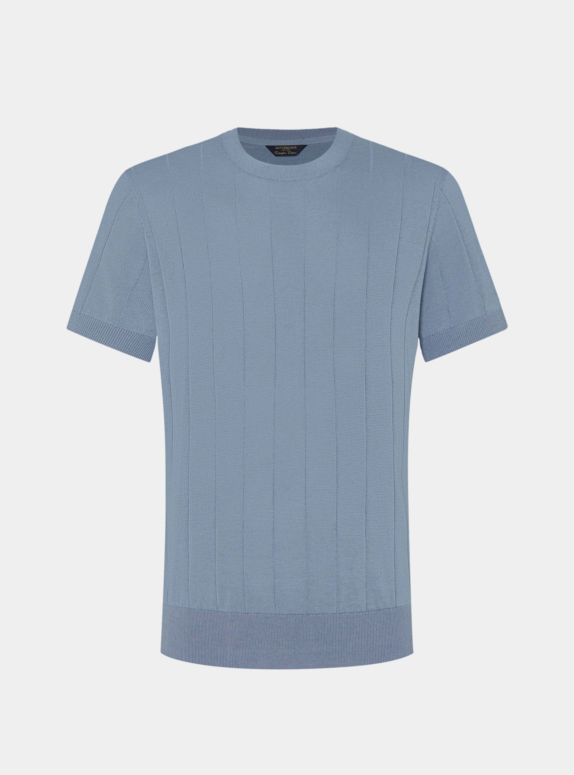 Pure cotton flat-ribbed sweater, AVIO 0292C