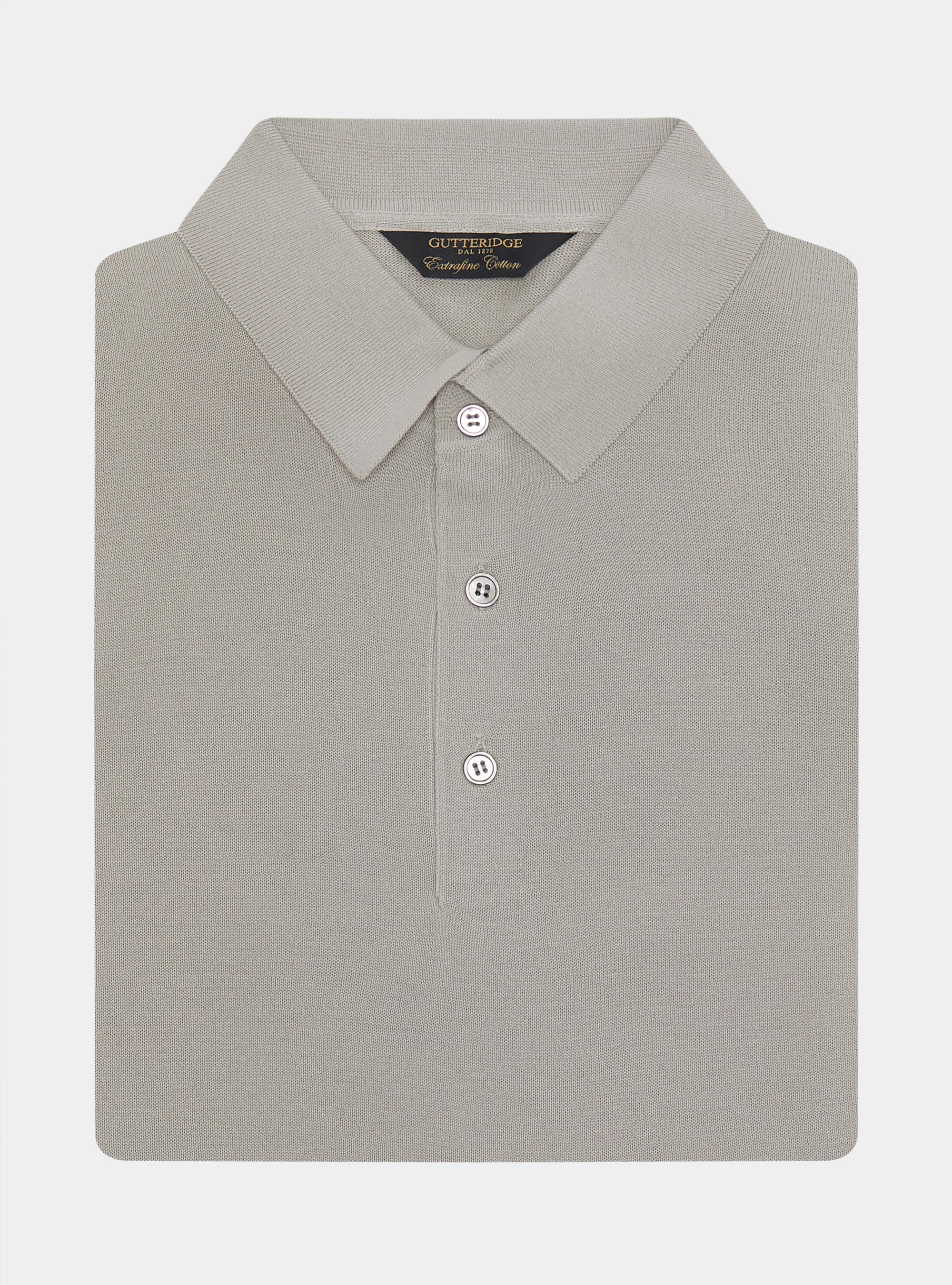 Polo in maglia di cotone extrafine, SABBIA