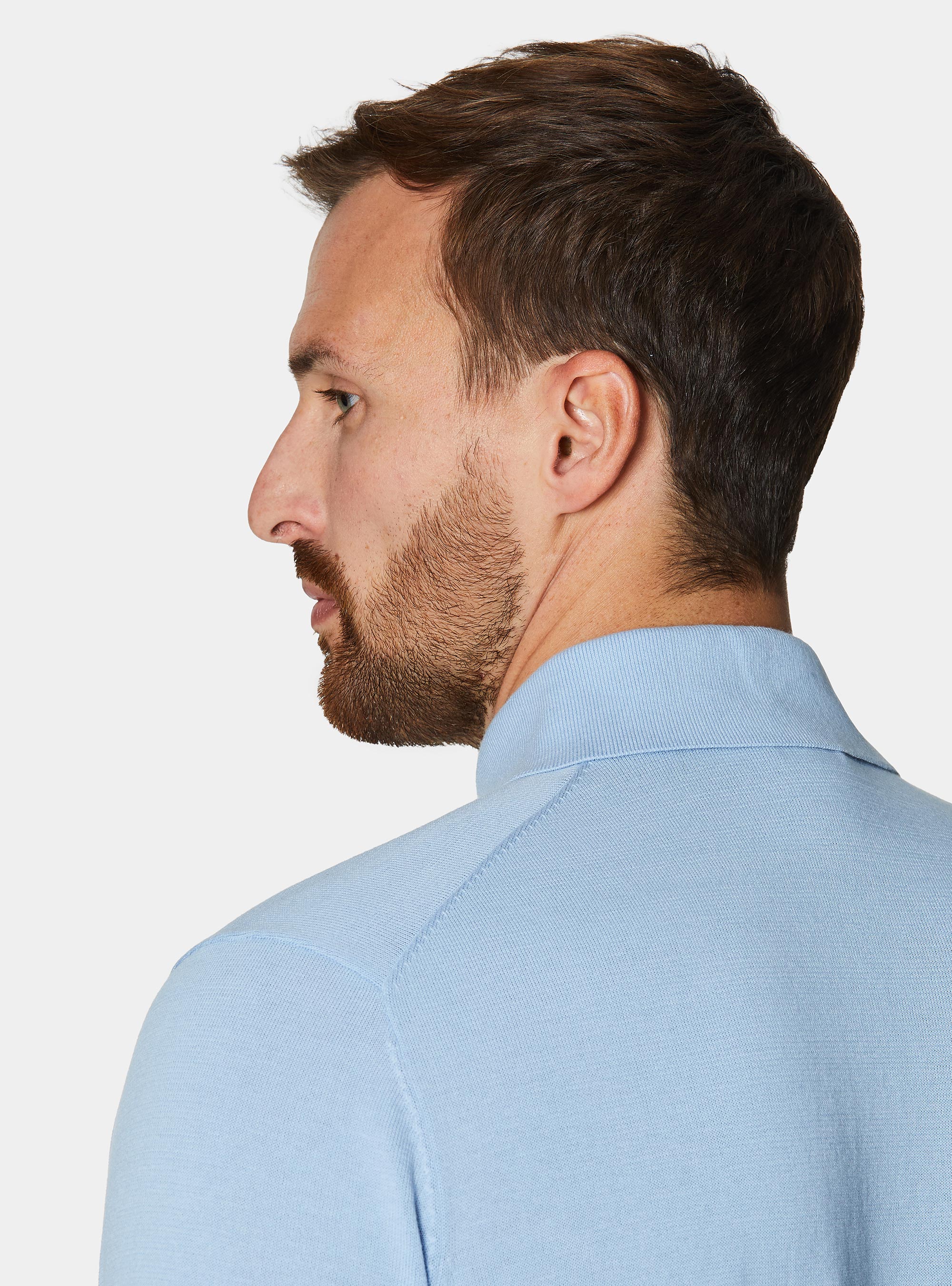 Poloshirt aus extrafeinem Baumwollstrick, 0266C AZZURRO