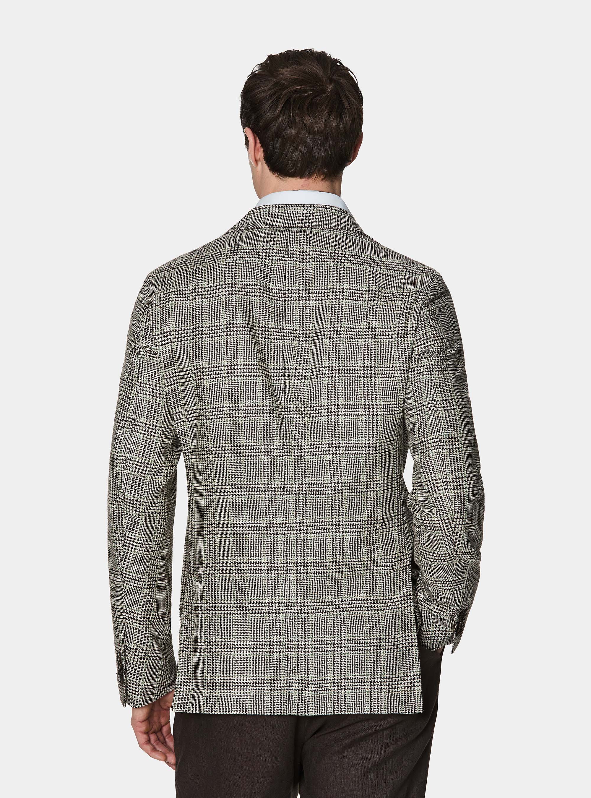 Pure silk patterned blazer, MUD