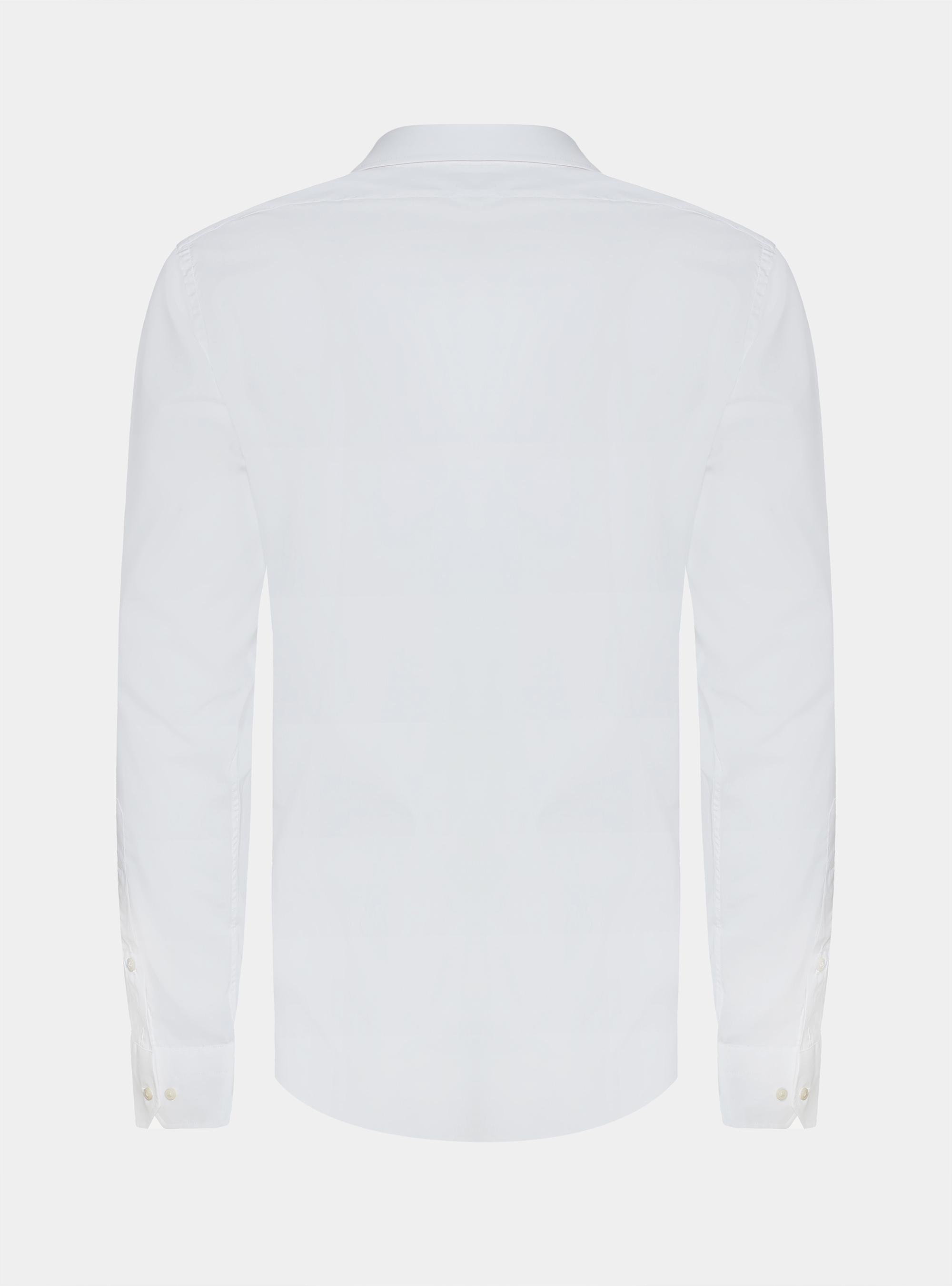 Custom-fit cotton poplin shirt, WHITE