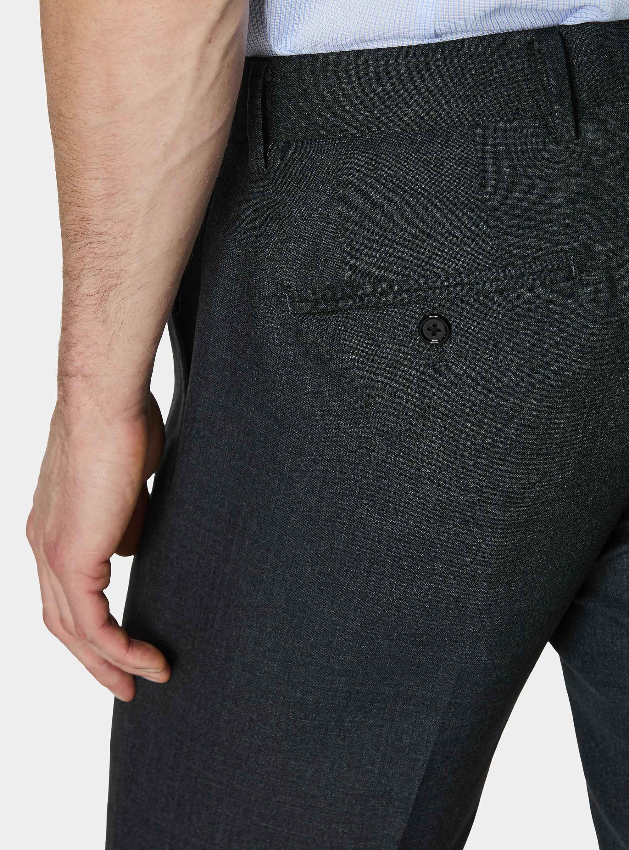Vitale Barberis Canonico pure wool suit trousers, ASPHALT GREY