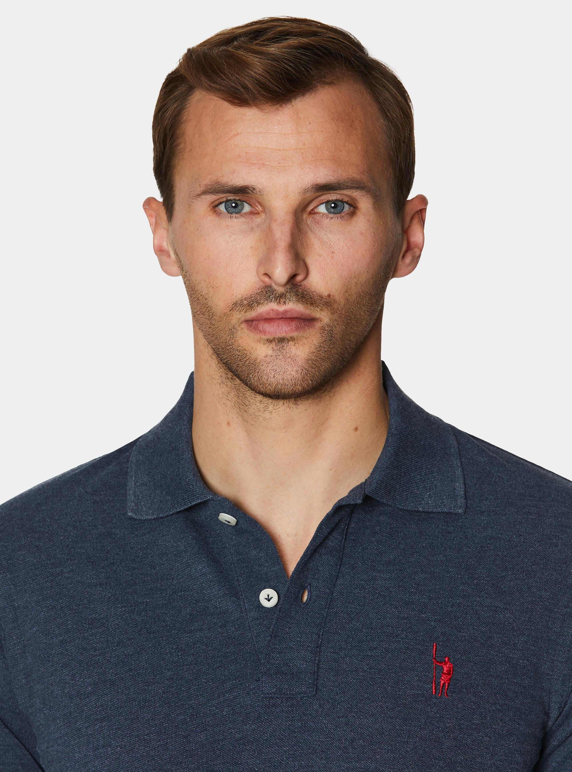 Klassisches Piqu&eacute;-Poloshirt, INCHIOSTRO 0232C