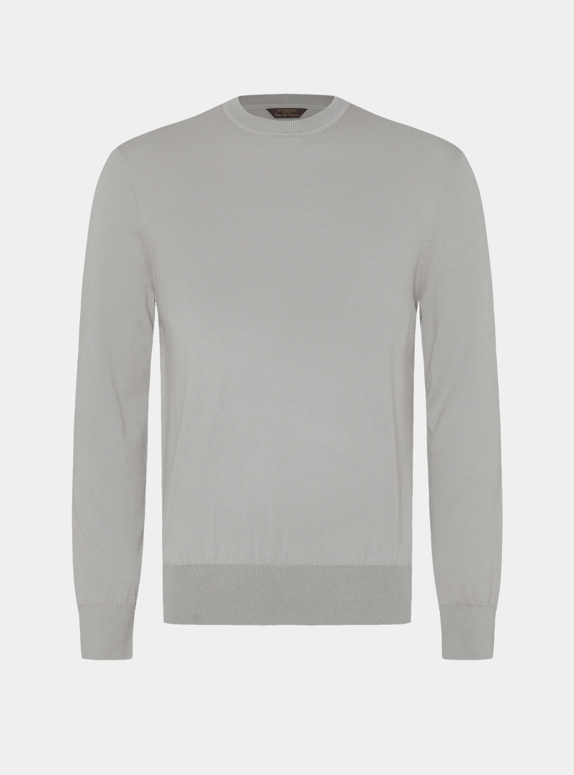 Trikot &agrave; col rond en coton, soie et cachemire, PERLA 0178C