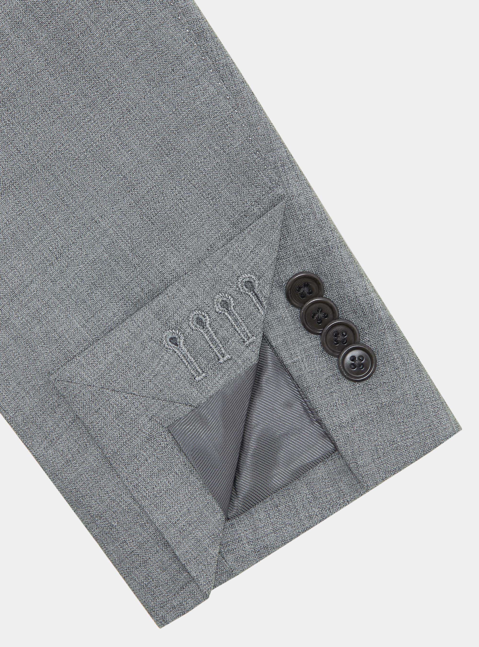 Vitale Barberis Canonico pure wool double-breasted blazer, LIGHT GREY MELANGE