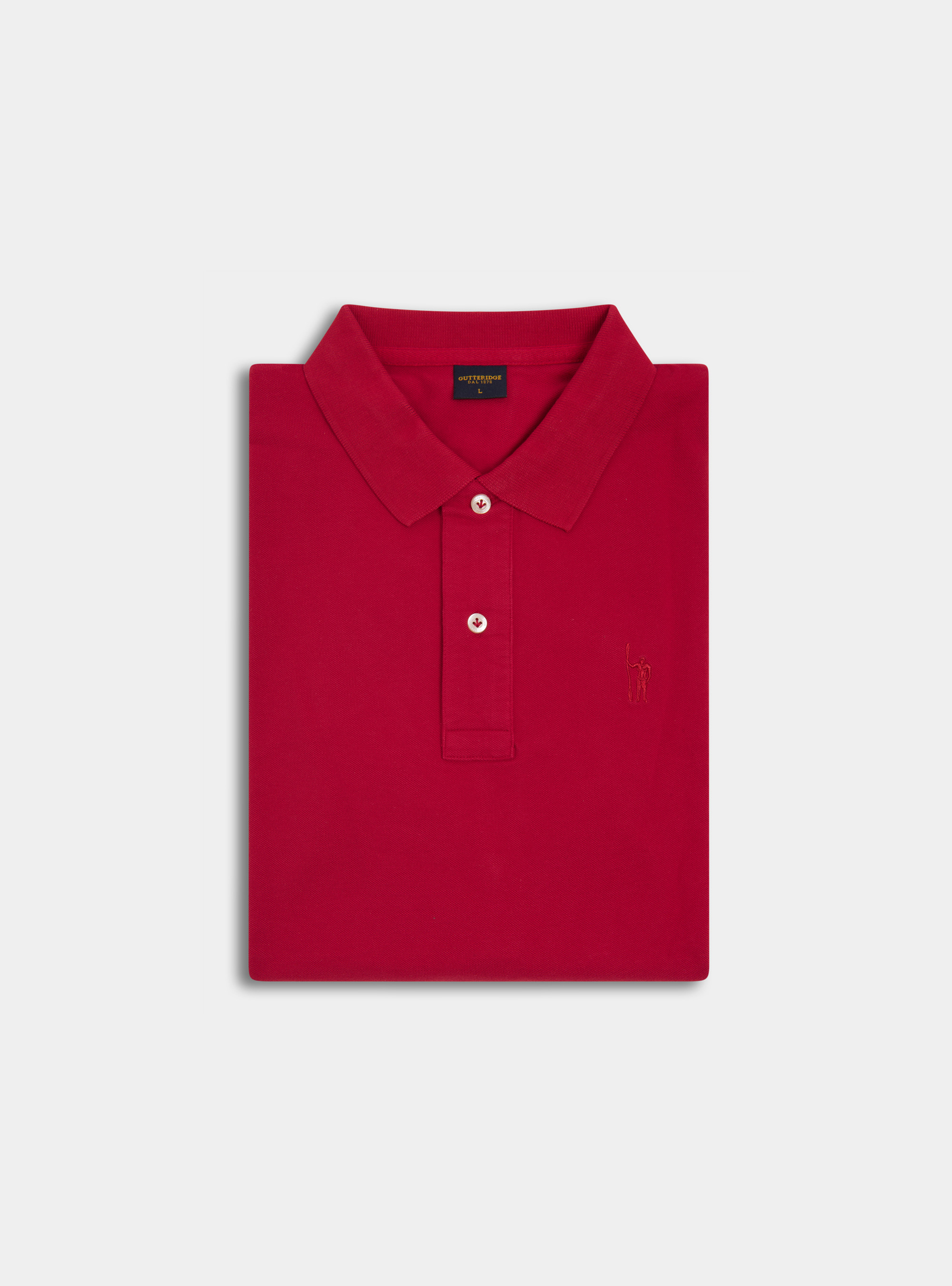 Classic pique polo shirt, RED