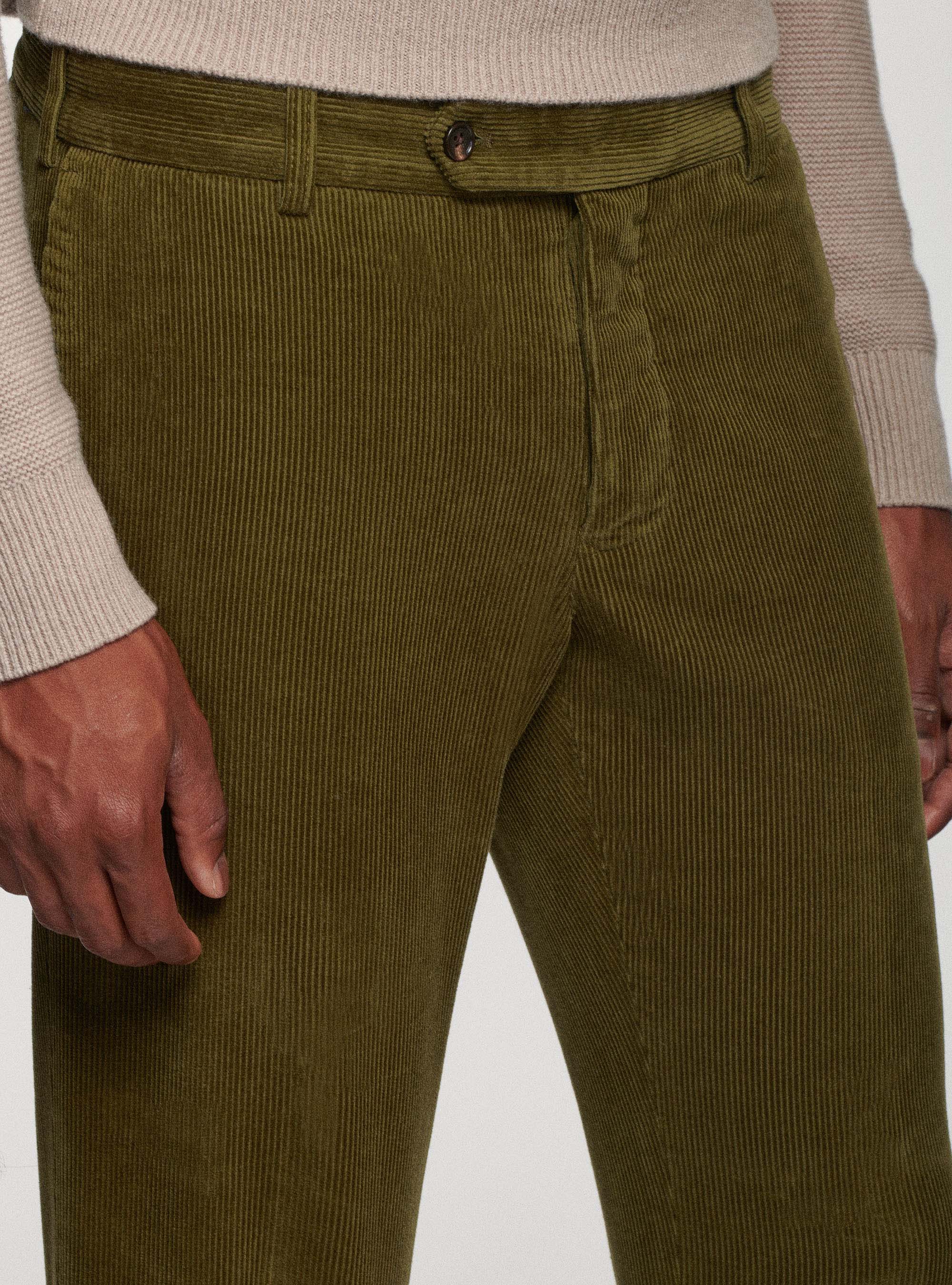 Corduroy trousers, OLIVE
