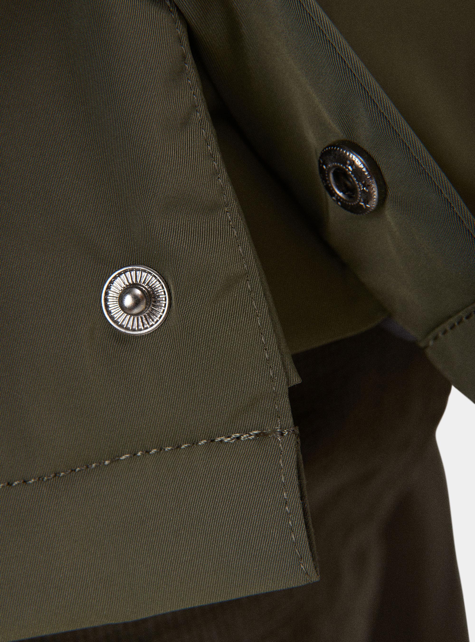 Field jacket with removable patch and bib, GREEN