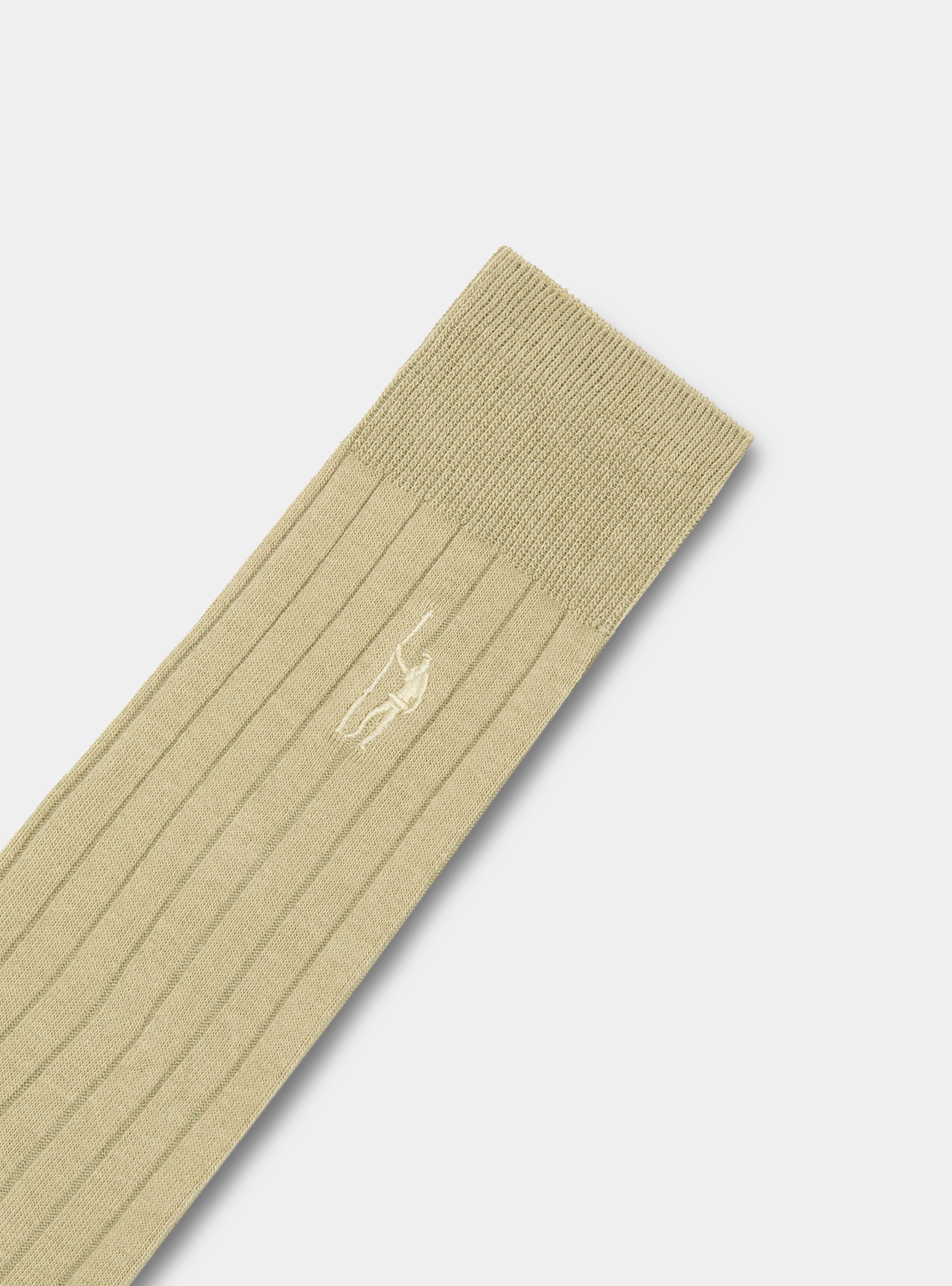 Ribbed socks with embroidery, SALVIA 0602C