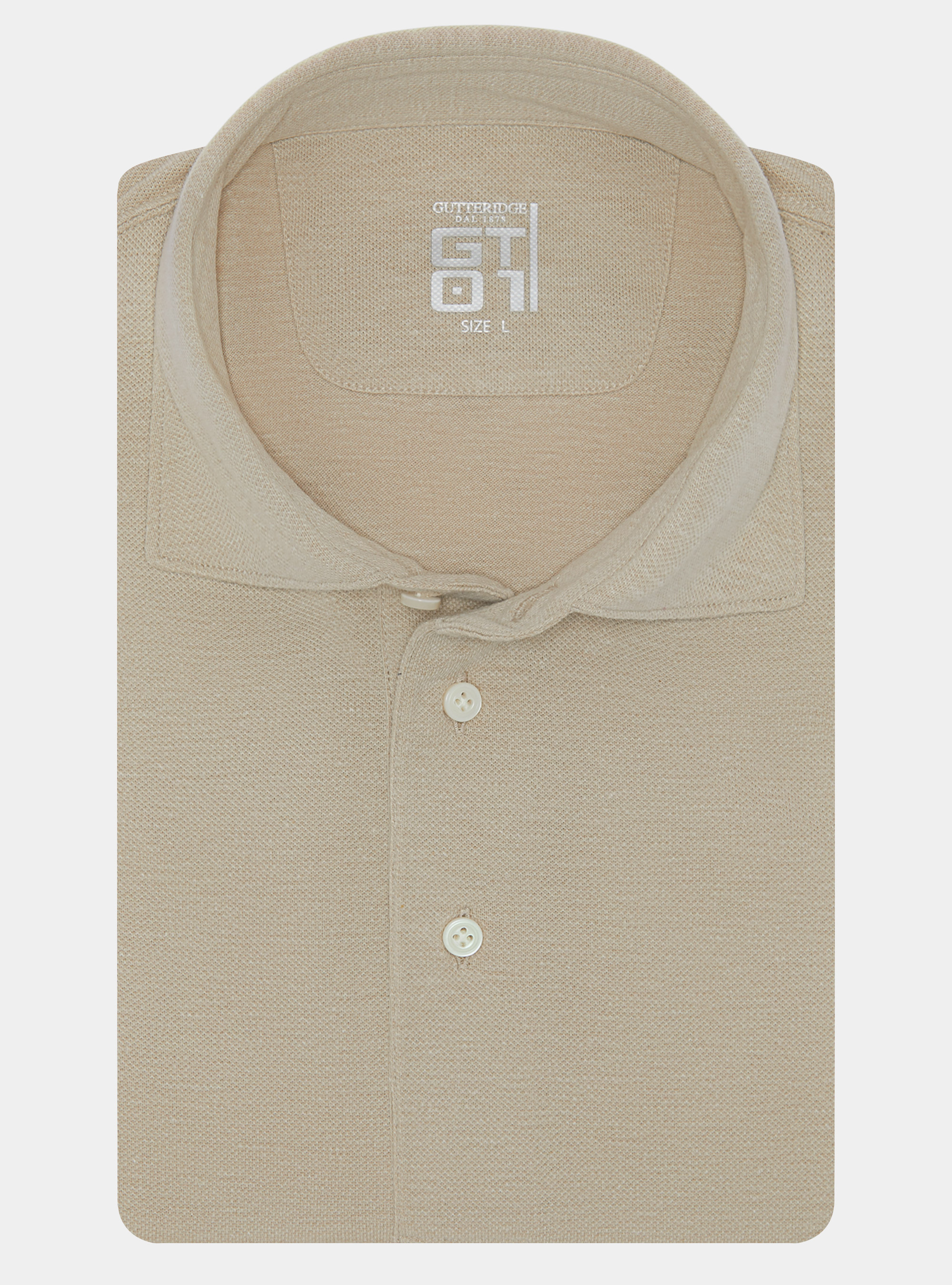 GT01 stretch pique polo shirt, SAND