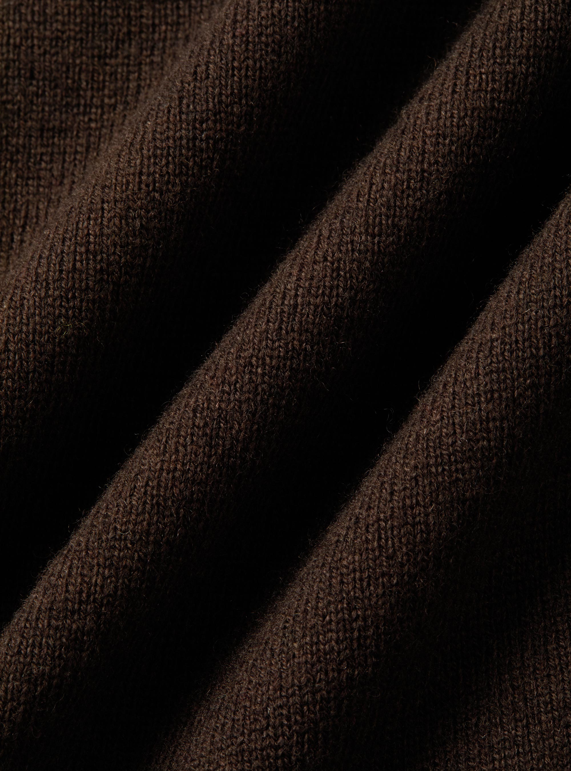 Maglia girocollo in lana lambswool e cashmere, MARRONE