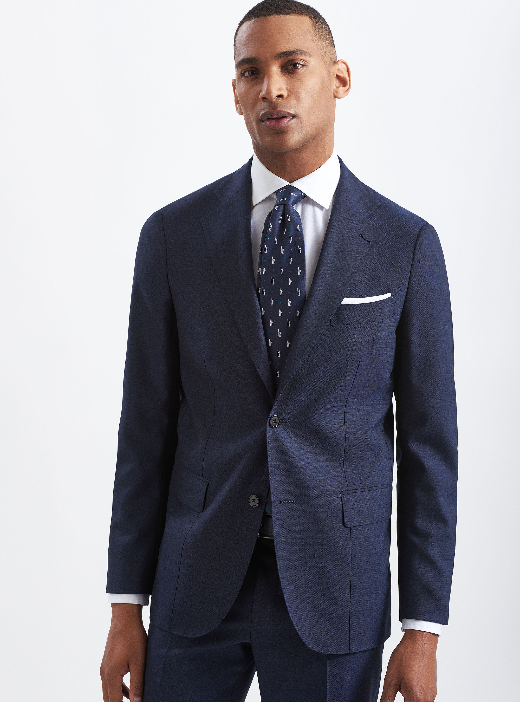 Giacca per abito in pura lana tessuto Vitale Barberis Canonico, BLU NAVY