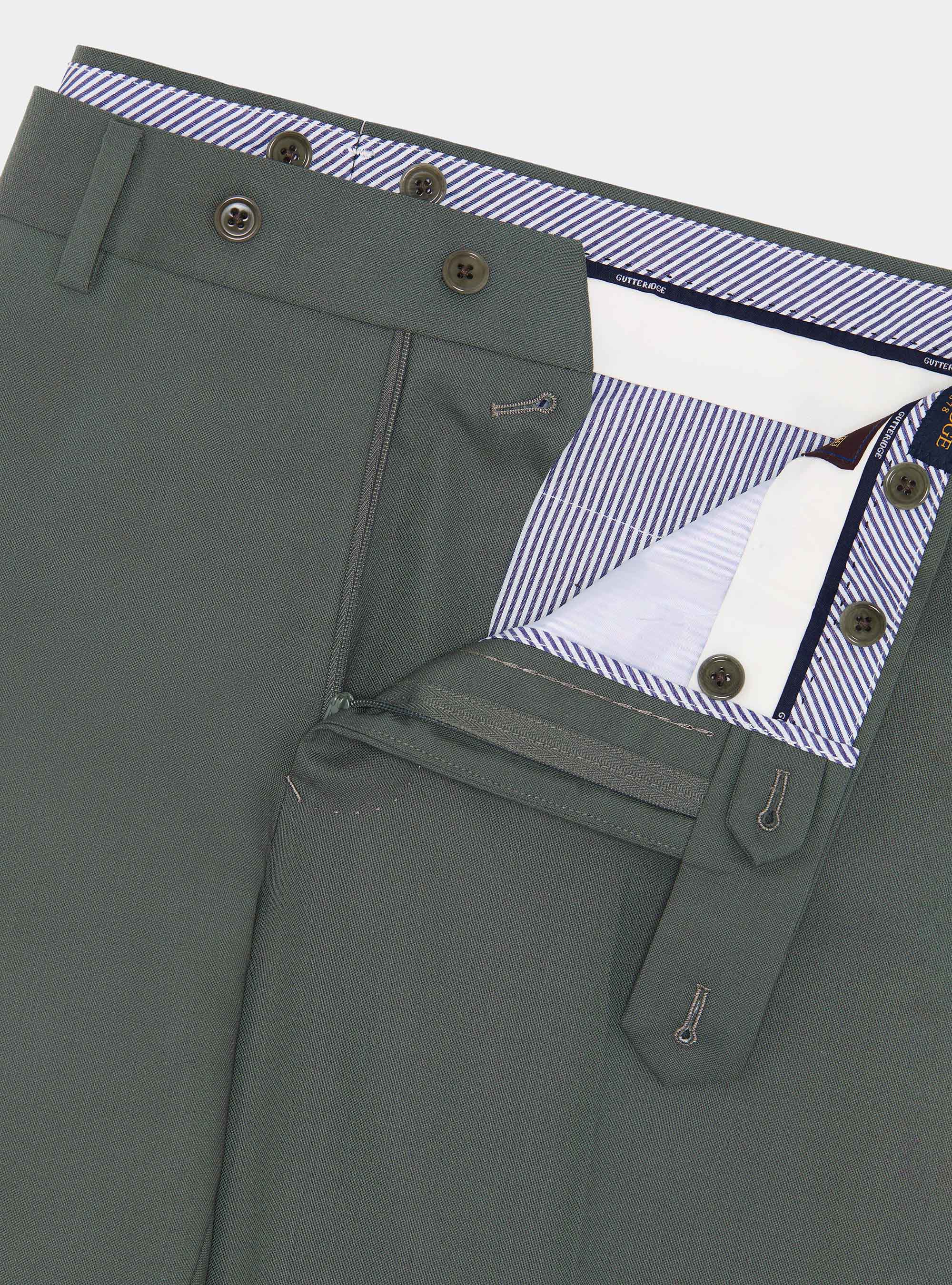 Vitale Barberis Canonico pure wool suit trousers, SALVIA 0602C
