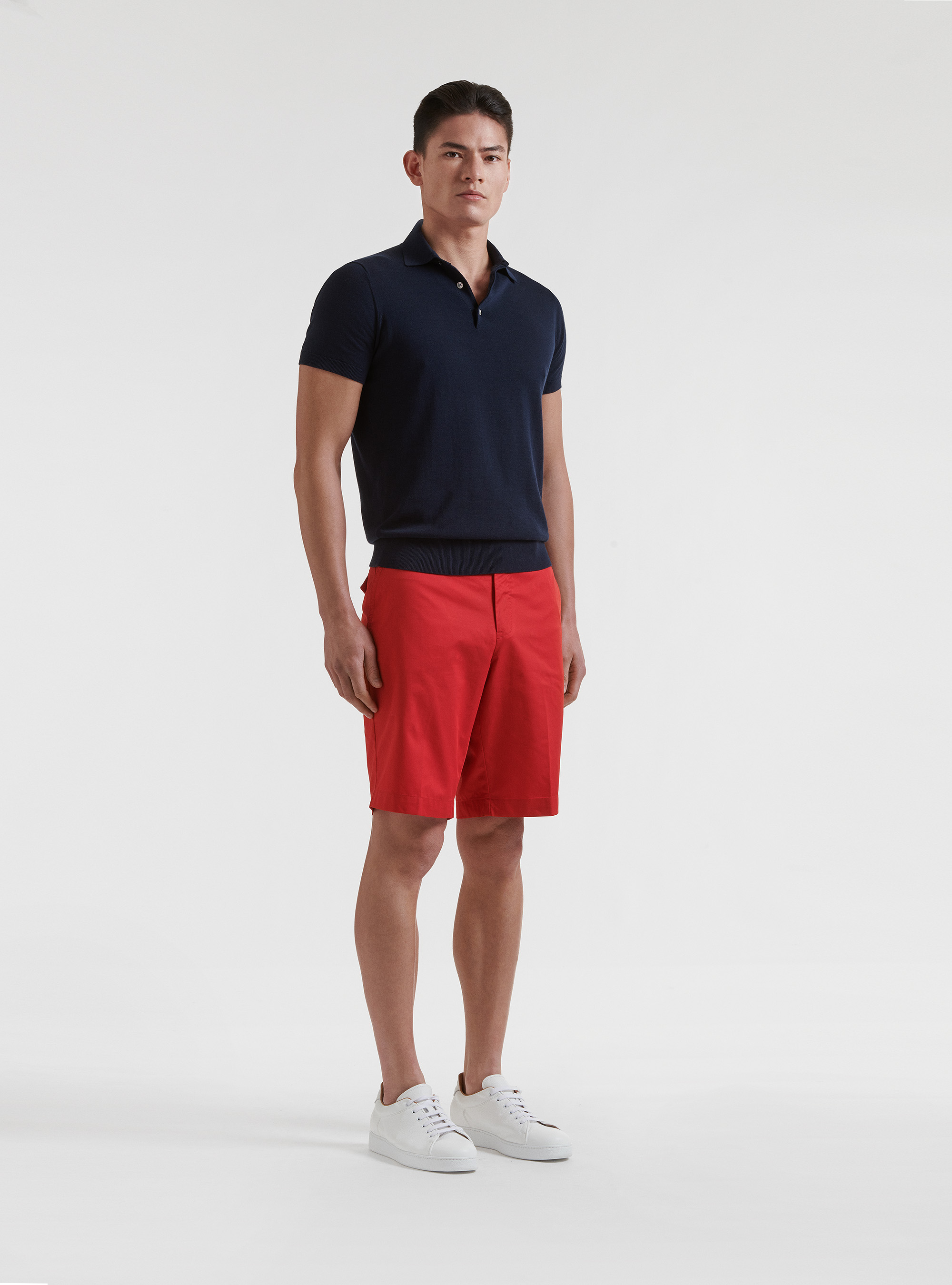 Lightweight twill shorts, RED