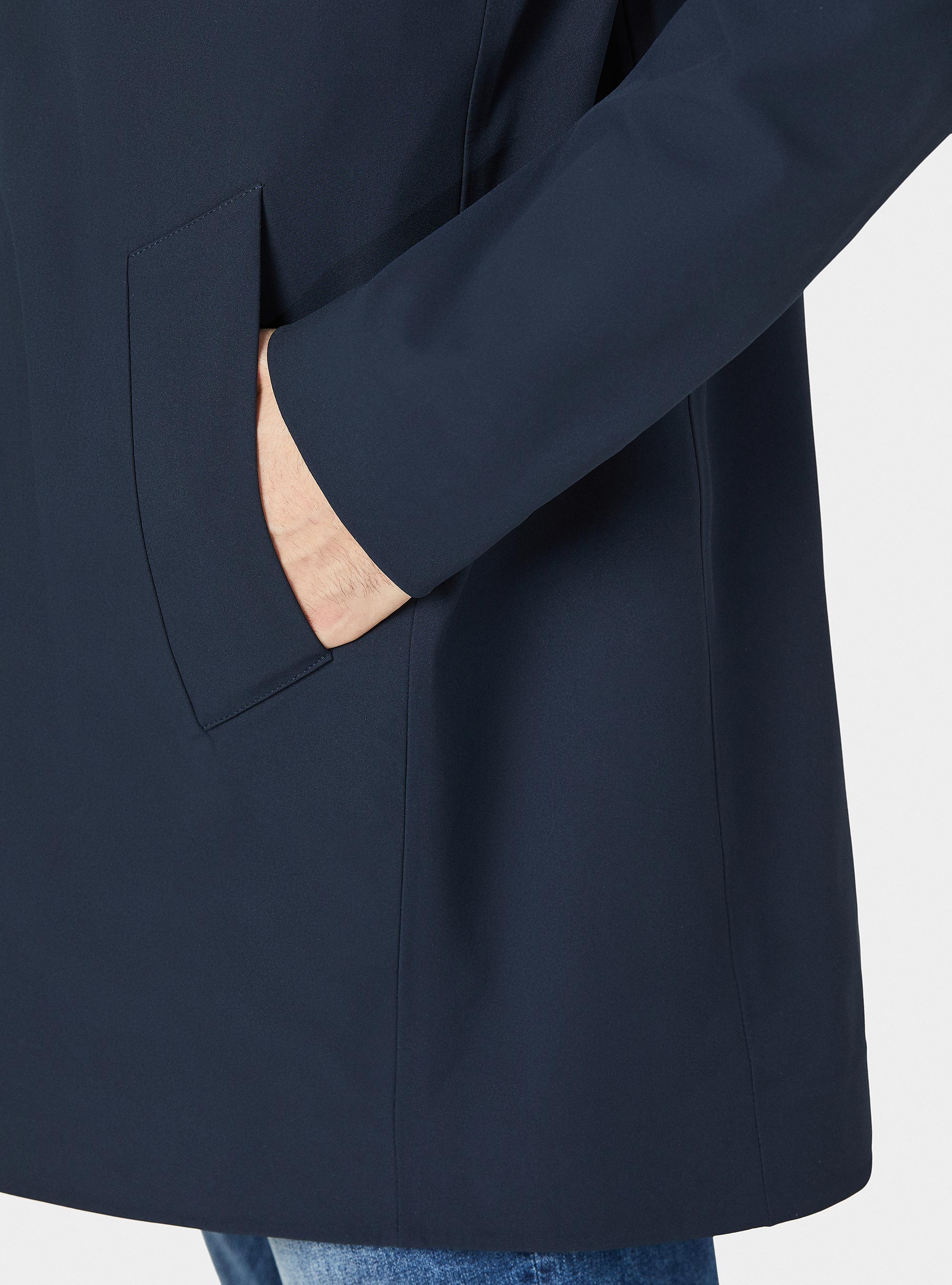 GT01 Parka in technical fabric, NAVY BLUE