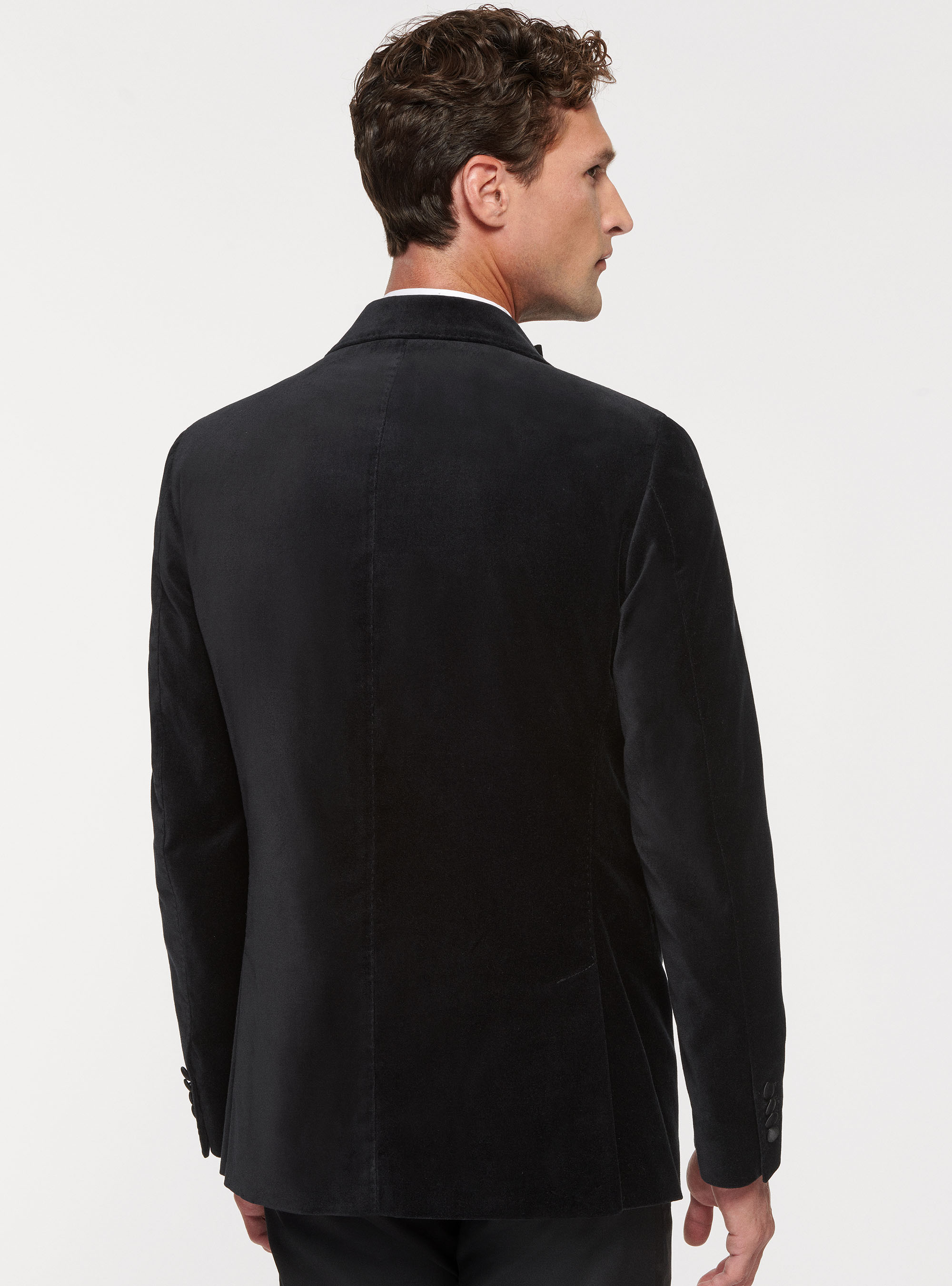 Samt-Smokingjacke, NERO 0100C