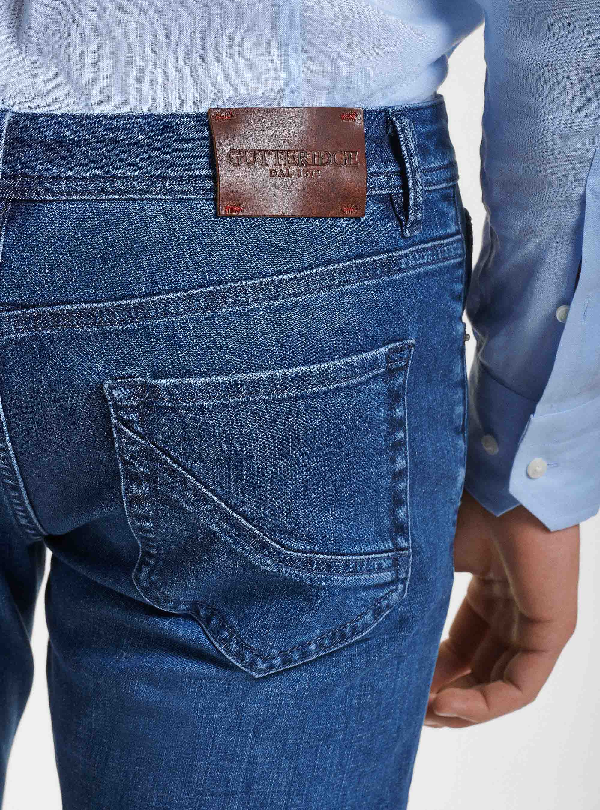 Jeans colorati tinto filo, BLU