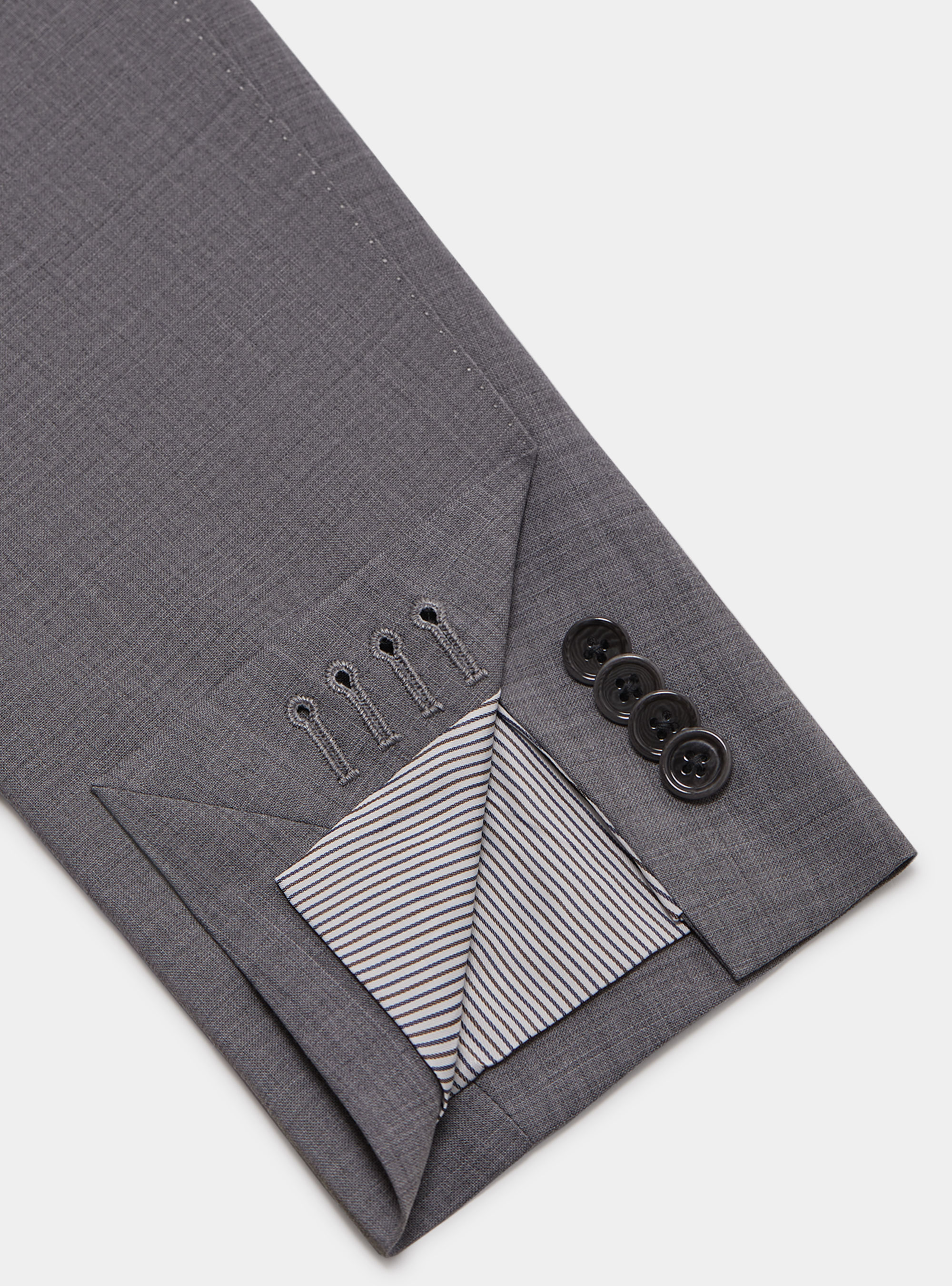 Blazer in pure superfine wool 120, LIGHT GREY MELANGE