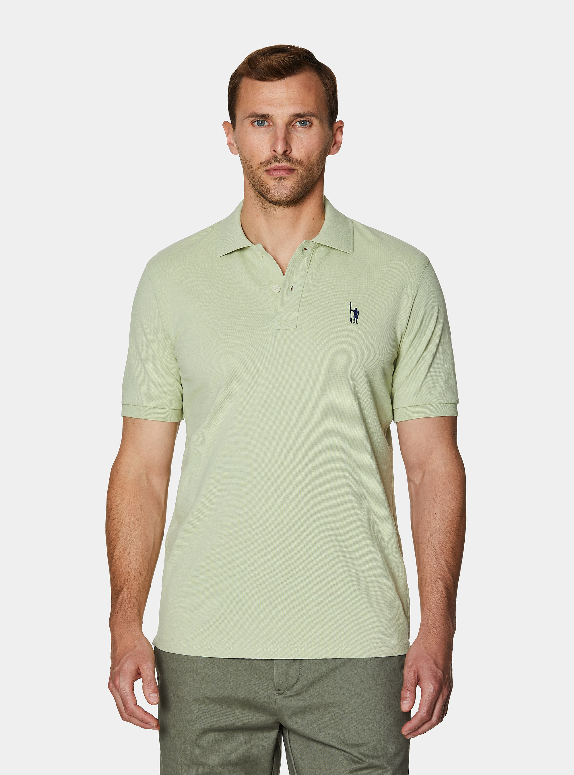 Classic piqu&eacute; polo shirt, VERDE CHIARO 0622C