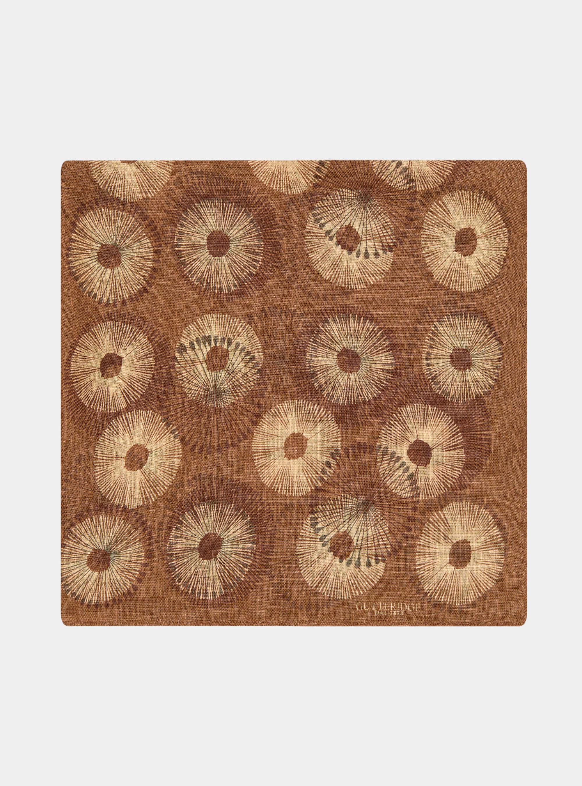 Optical patterned linen foulard, MULTICOLOR