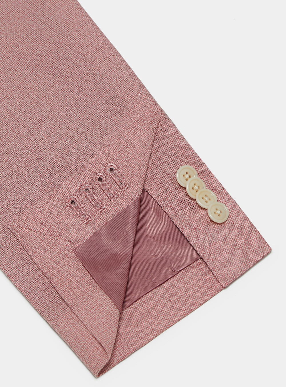 Micro-textured pure wool blazer, PINK