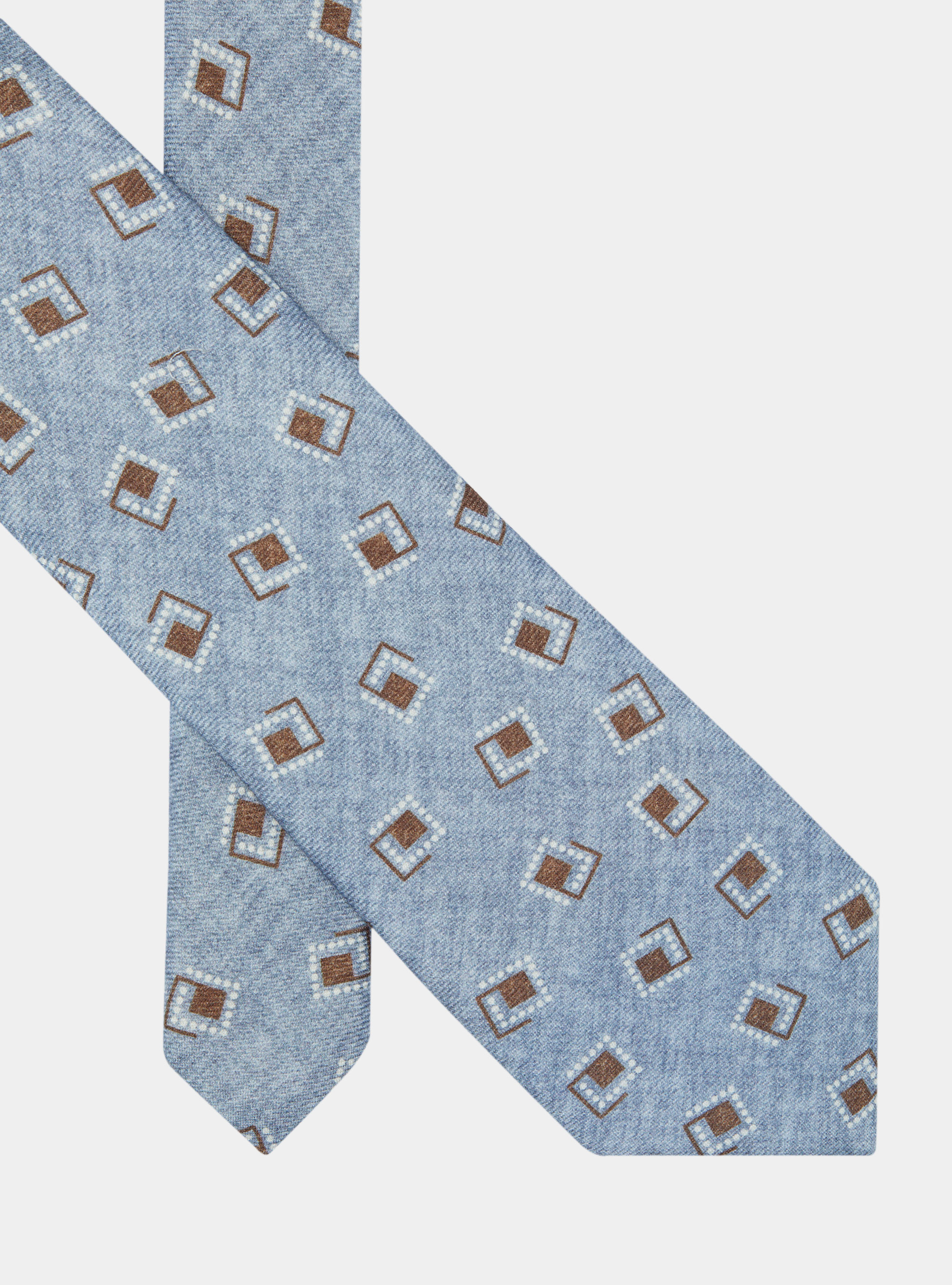 Gemusterte Wollkrawatte, AZZURRO 0276C
