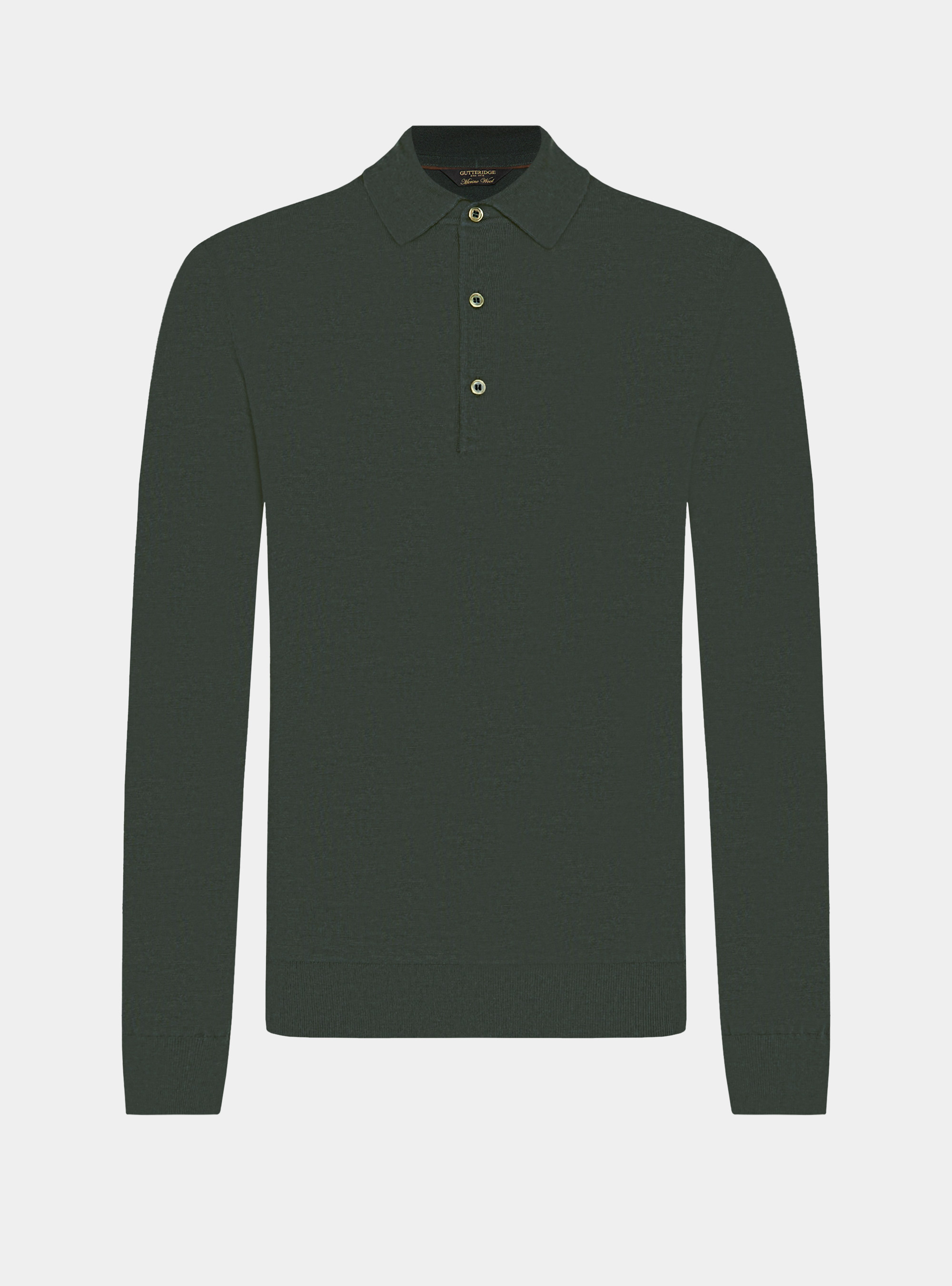 Extra-fine merino wool polo shirt, MILITARE 0609C