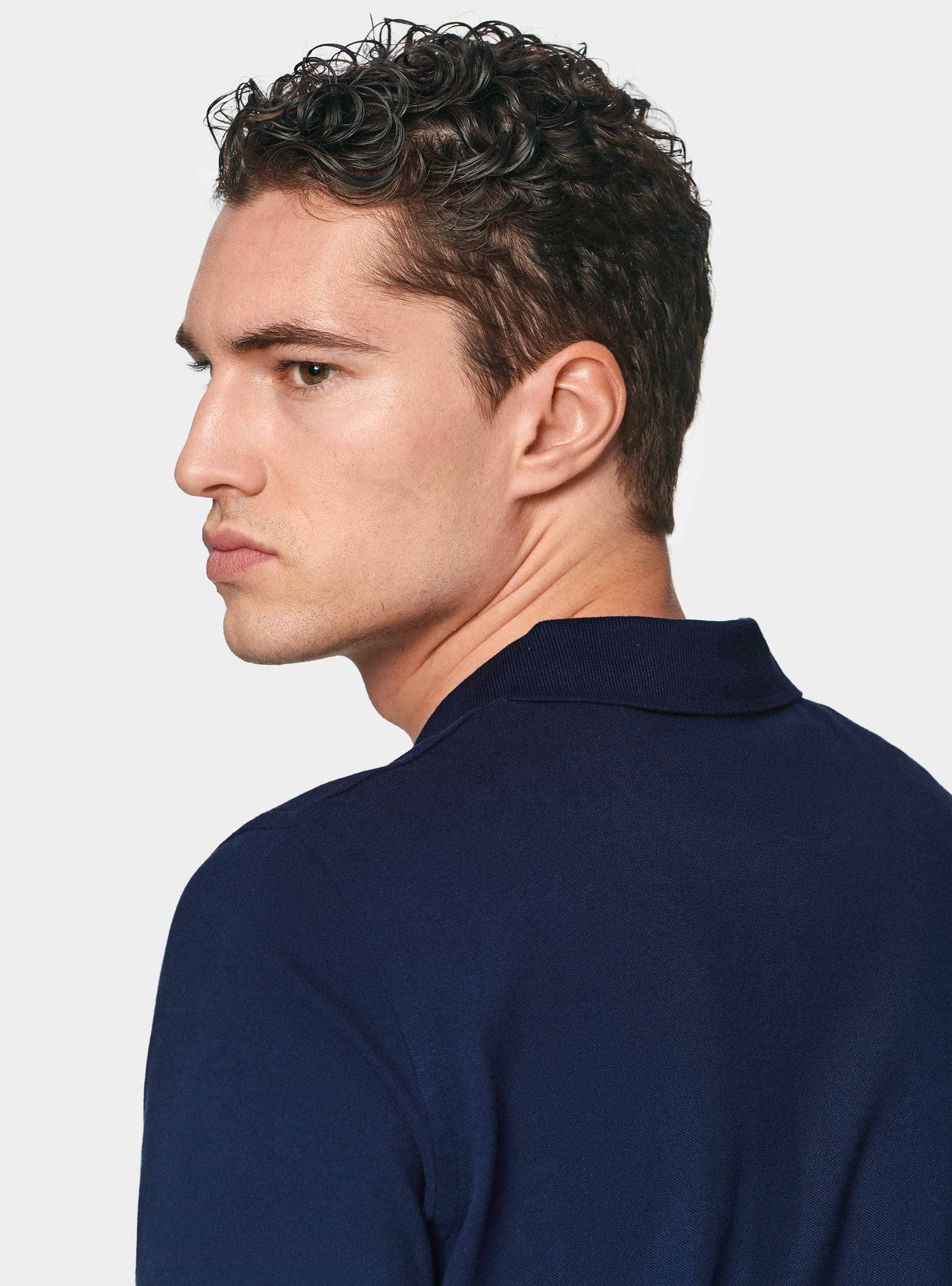 Polo classica in piquet, BLU