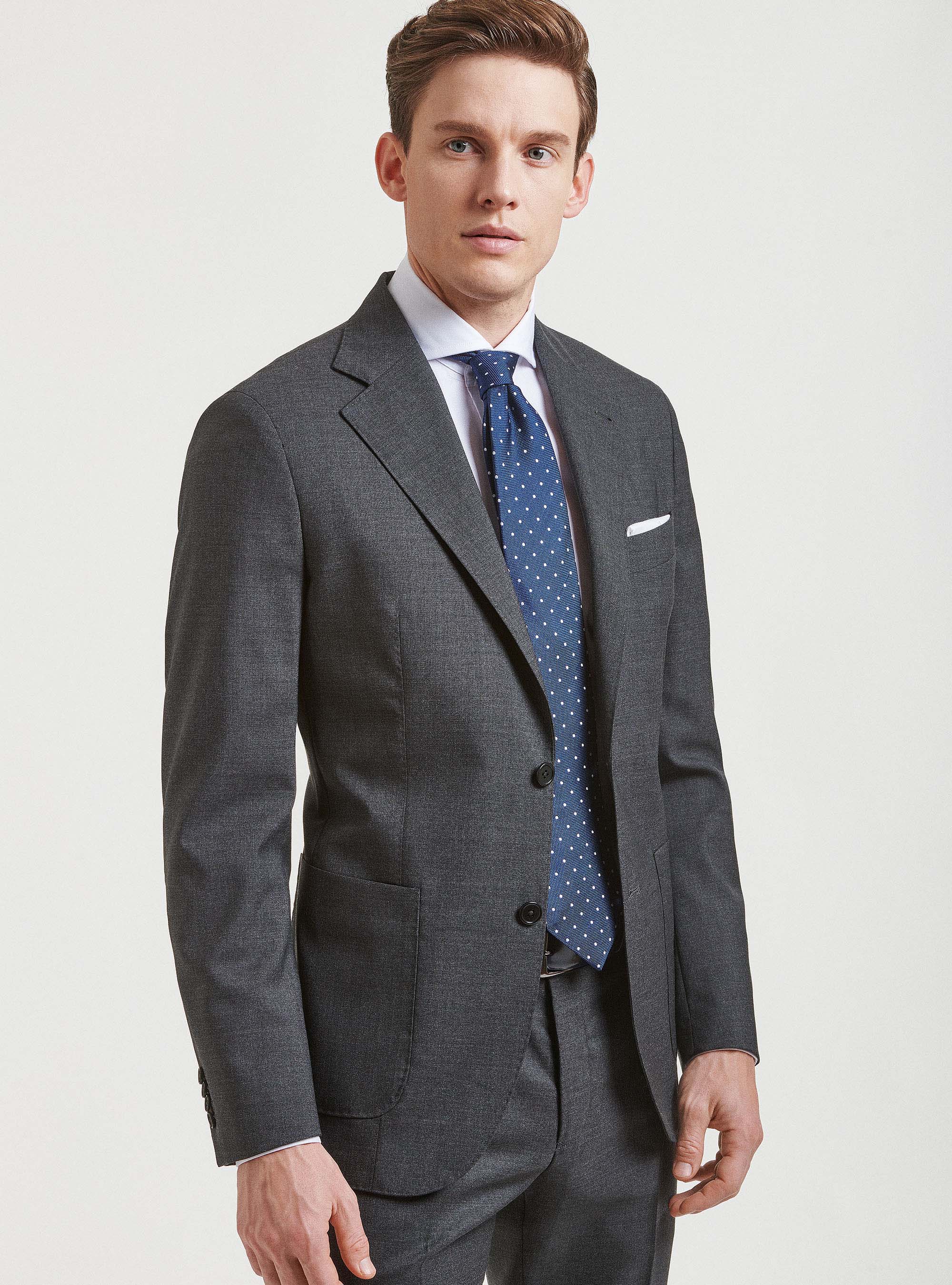 Pure wool suit blazer Vitale Barberis Canonico, ASPHALT GREY