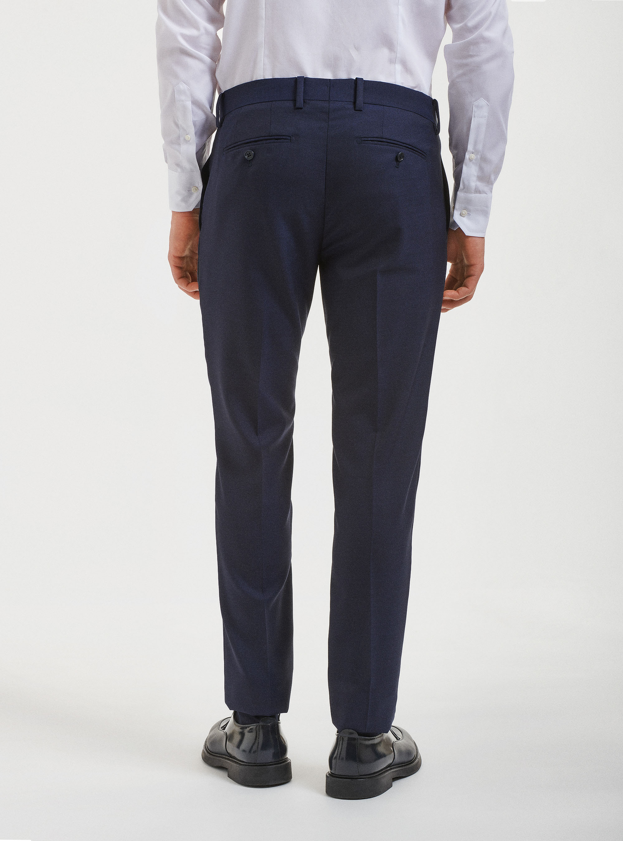 Anzughose aus reiner Wolle Vitale Barberis Canonico, NAVY 0218C