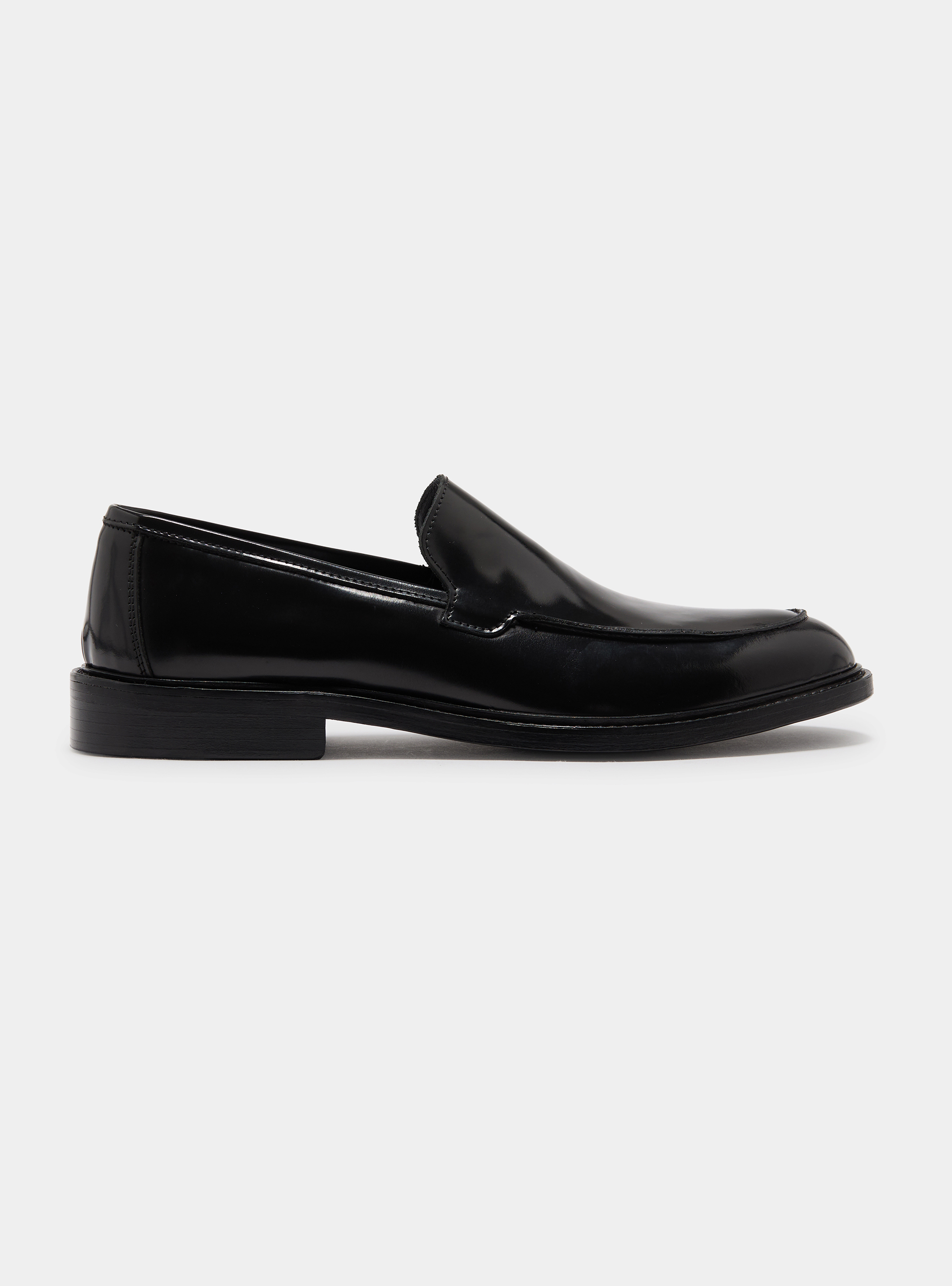 Mocassino in pelle abrasivata, BLACK
