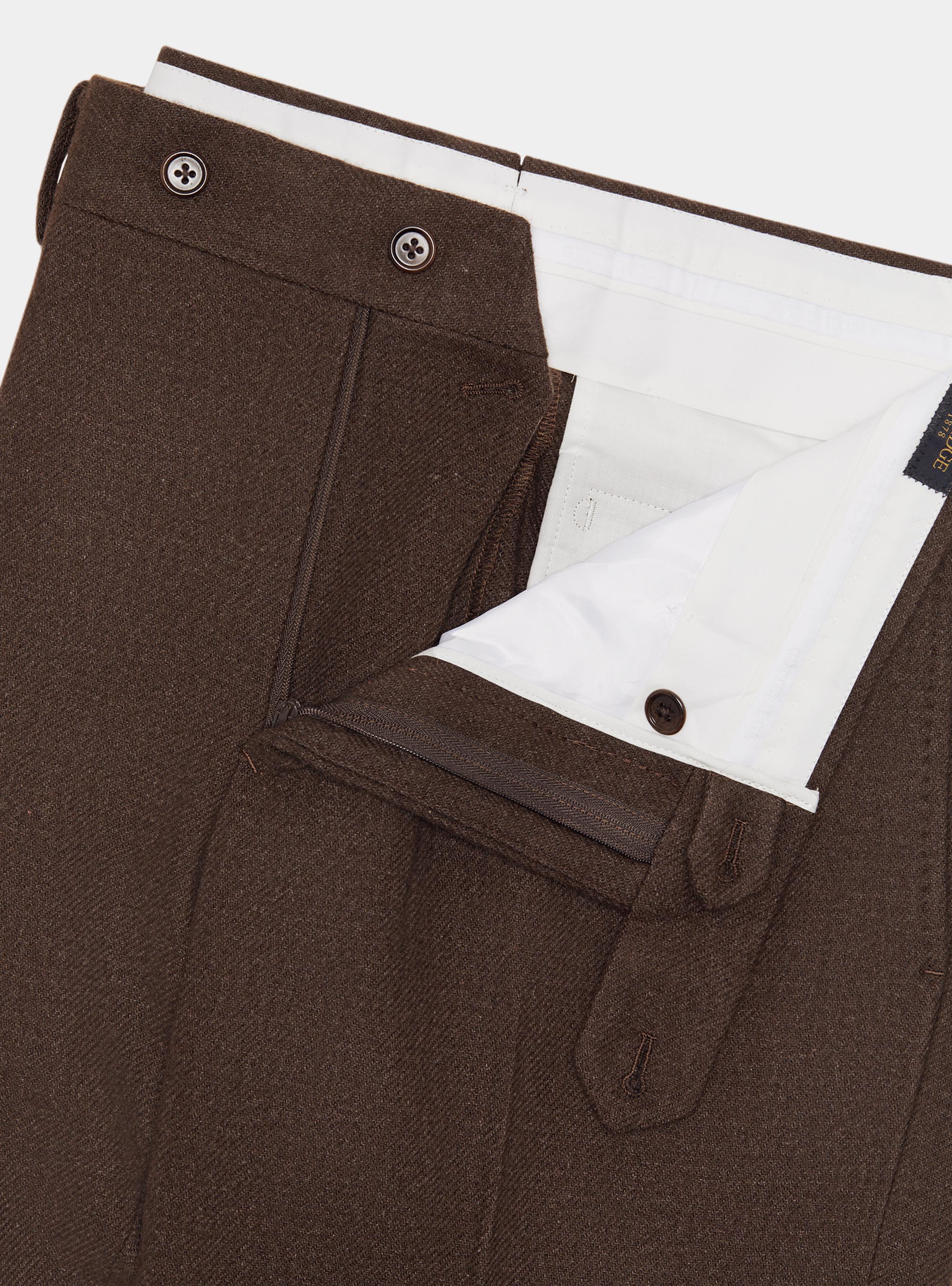 Flannel trousers, BROWN