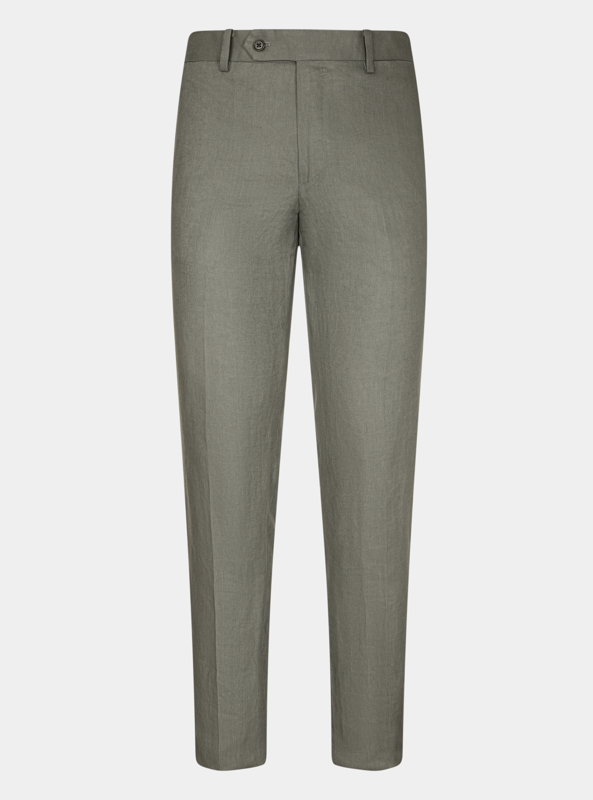 Pantaloni per abito in puro lino, SALVIA 0602C