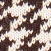 Corbata de punto de lana pied de poule, MARRON