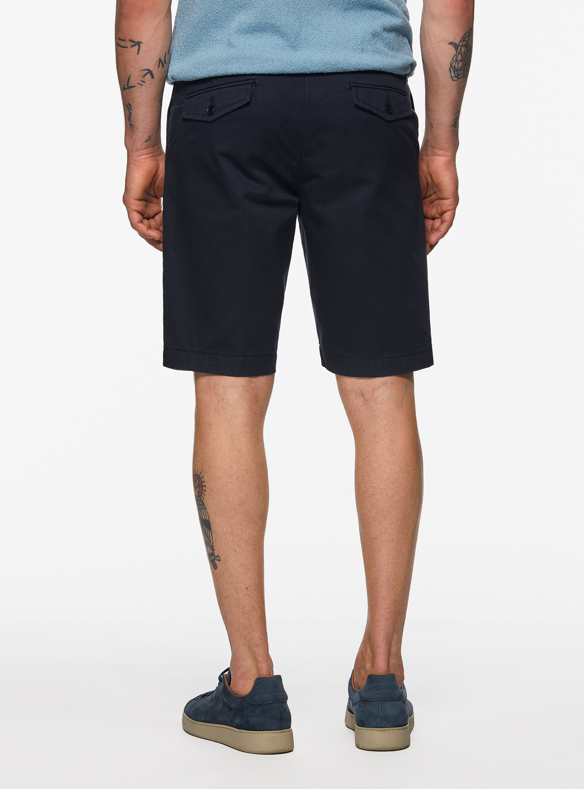 Bermudas de sarga, AZUL MARINO