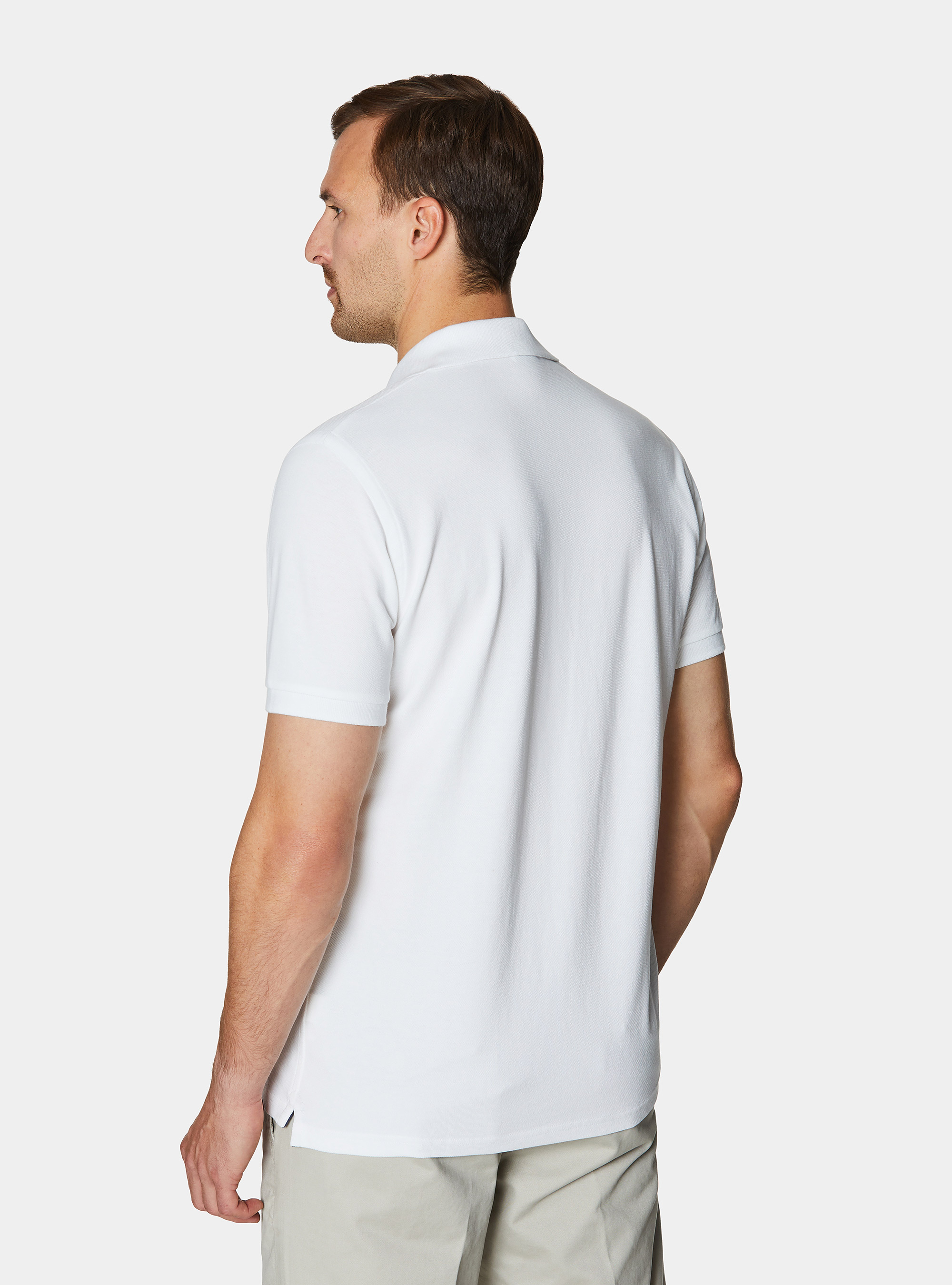 Polo classique en piqu&eacute;, BLANC
