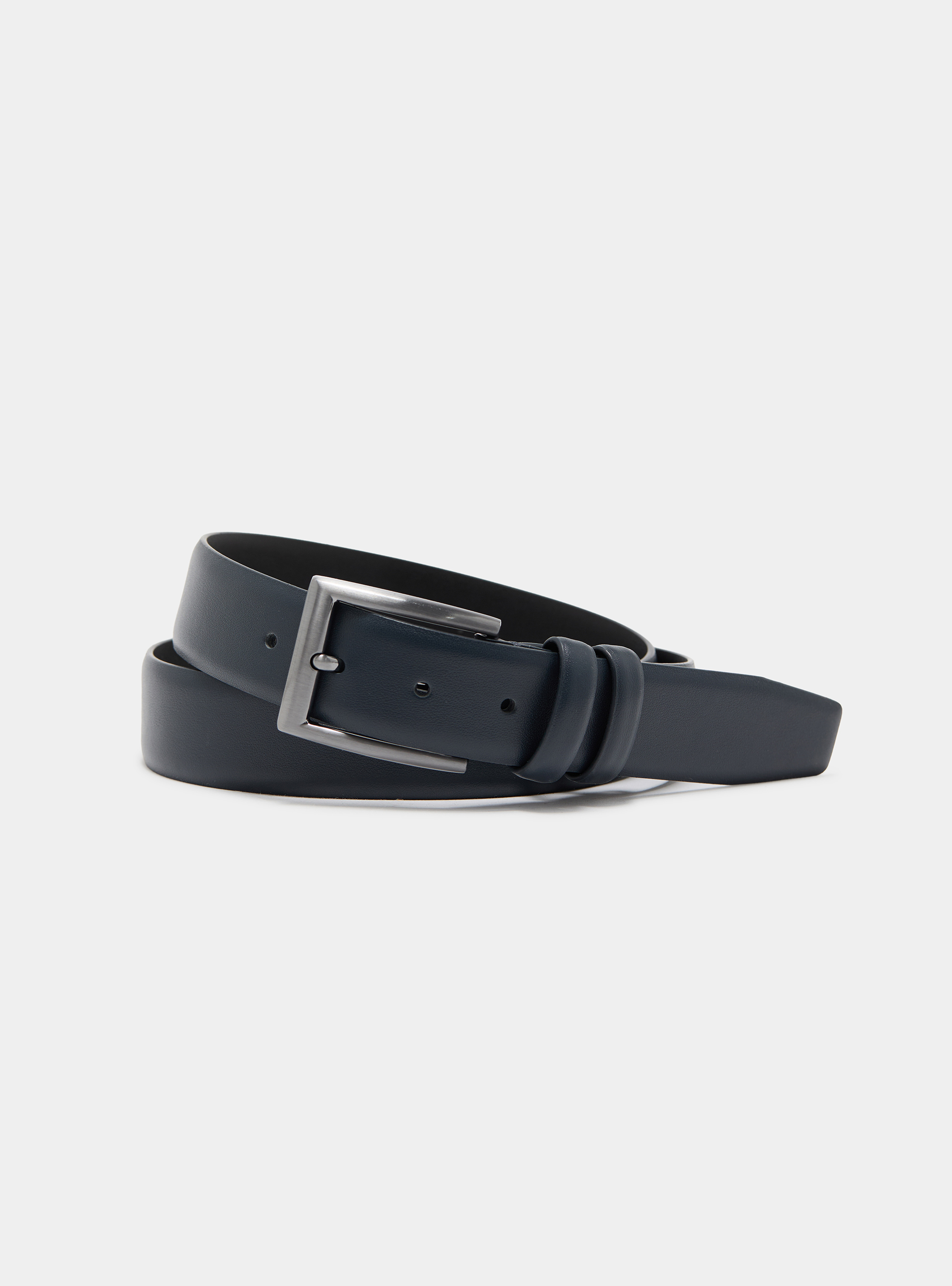 Ceinture en cuir, BLEU MARINE