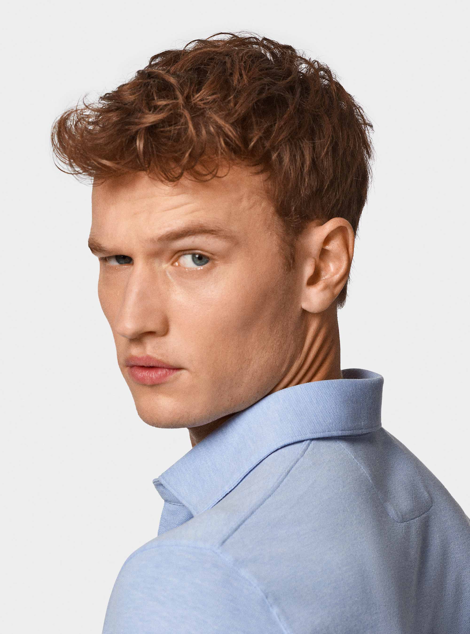 GT01 stretch pique polo shirt, LIGHT BLUE