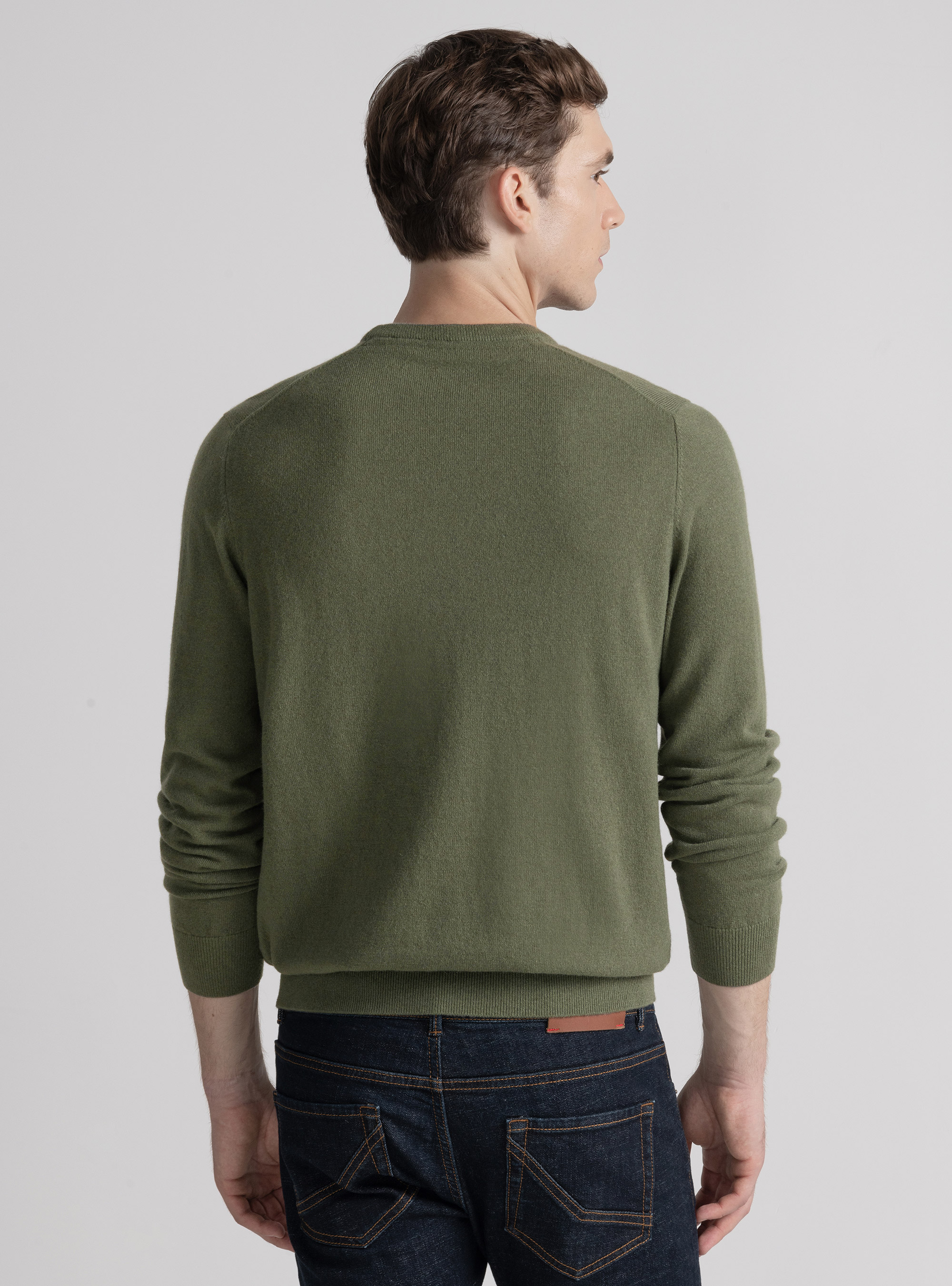 Cashmere crew-neck sweater, SALVIA 0602C