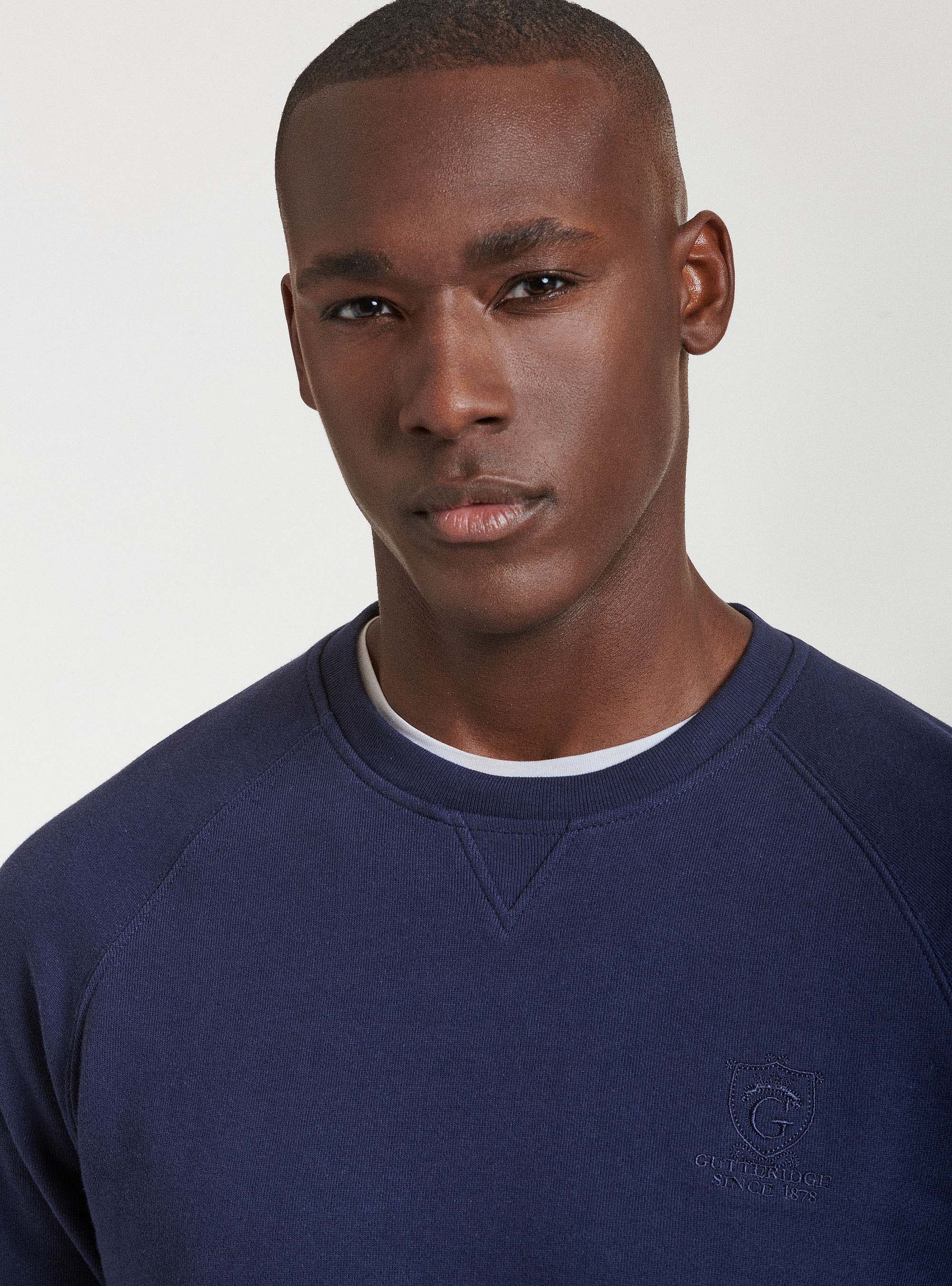 Sweat-shirt unicolore, BLEU