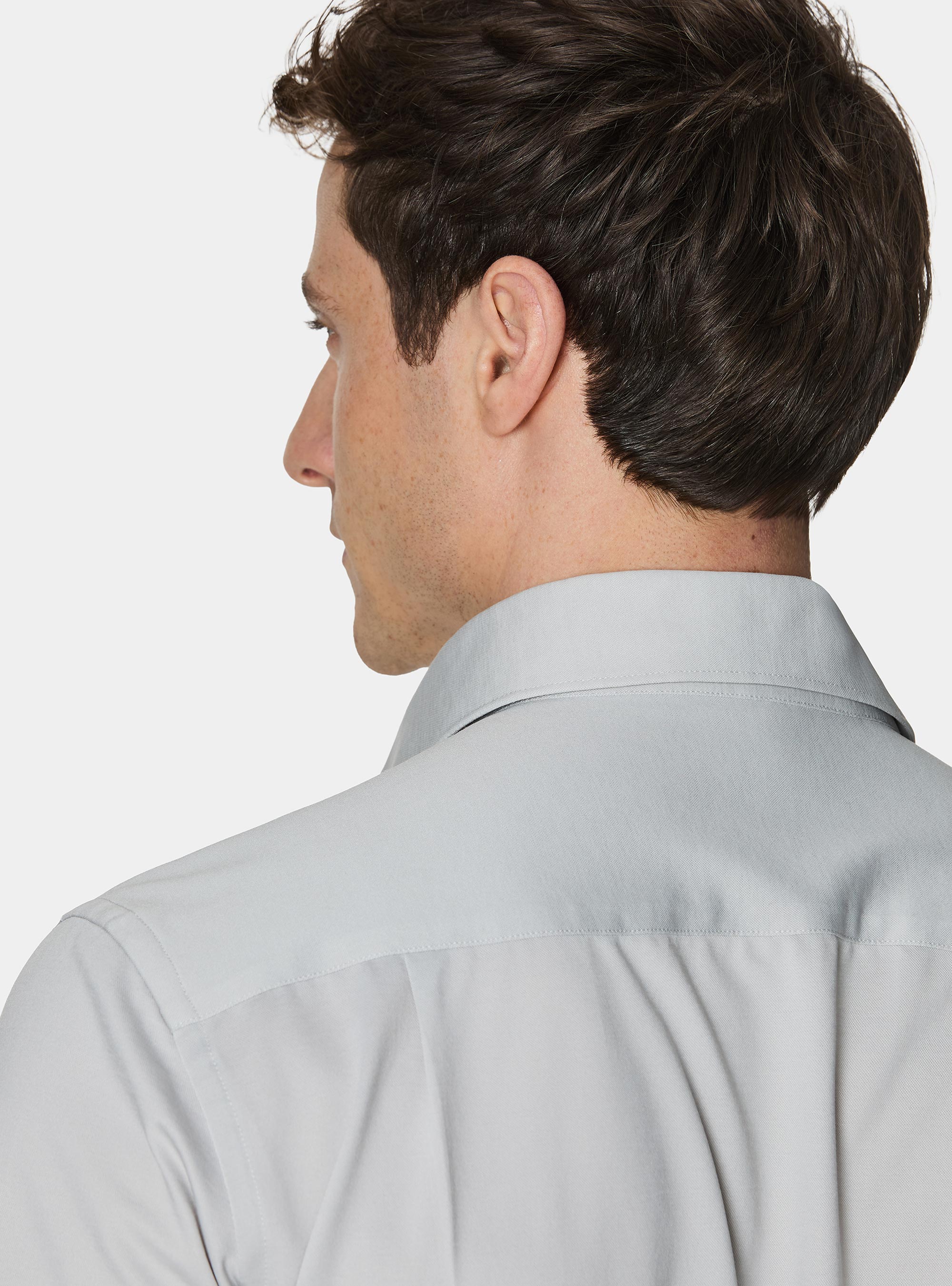 Camicia in jersey misto cotone paramontura, PERLA 0178C