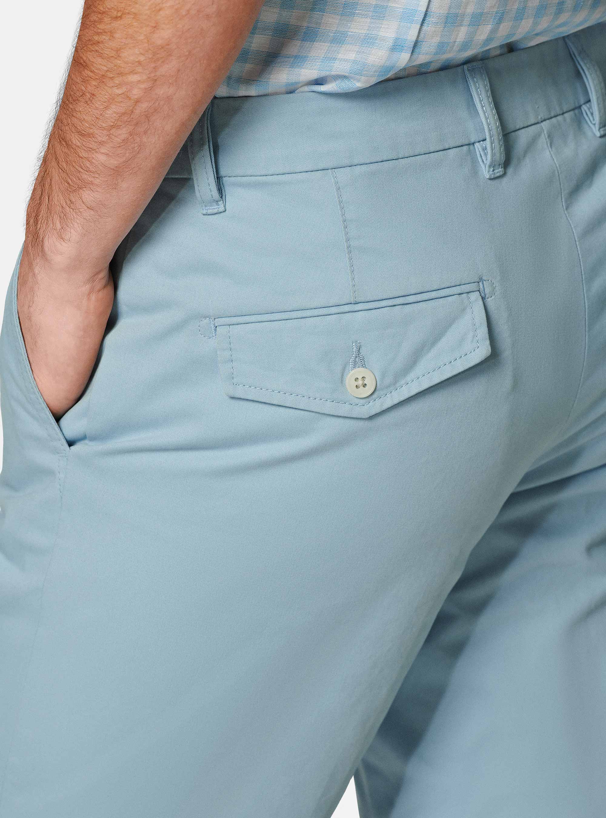 Cotton twill bermuda shorts, LIGHT BLUE
