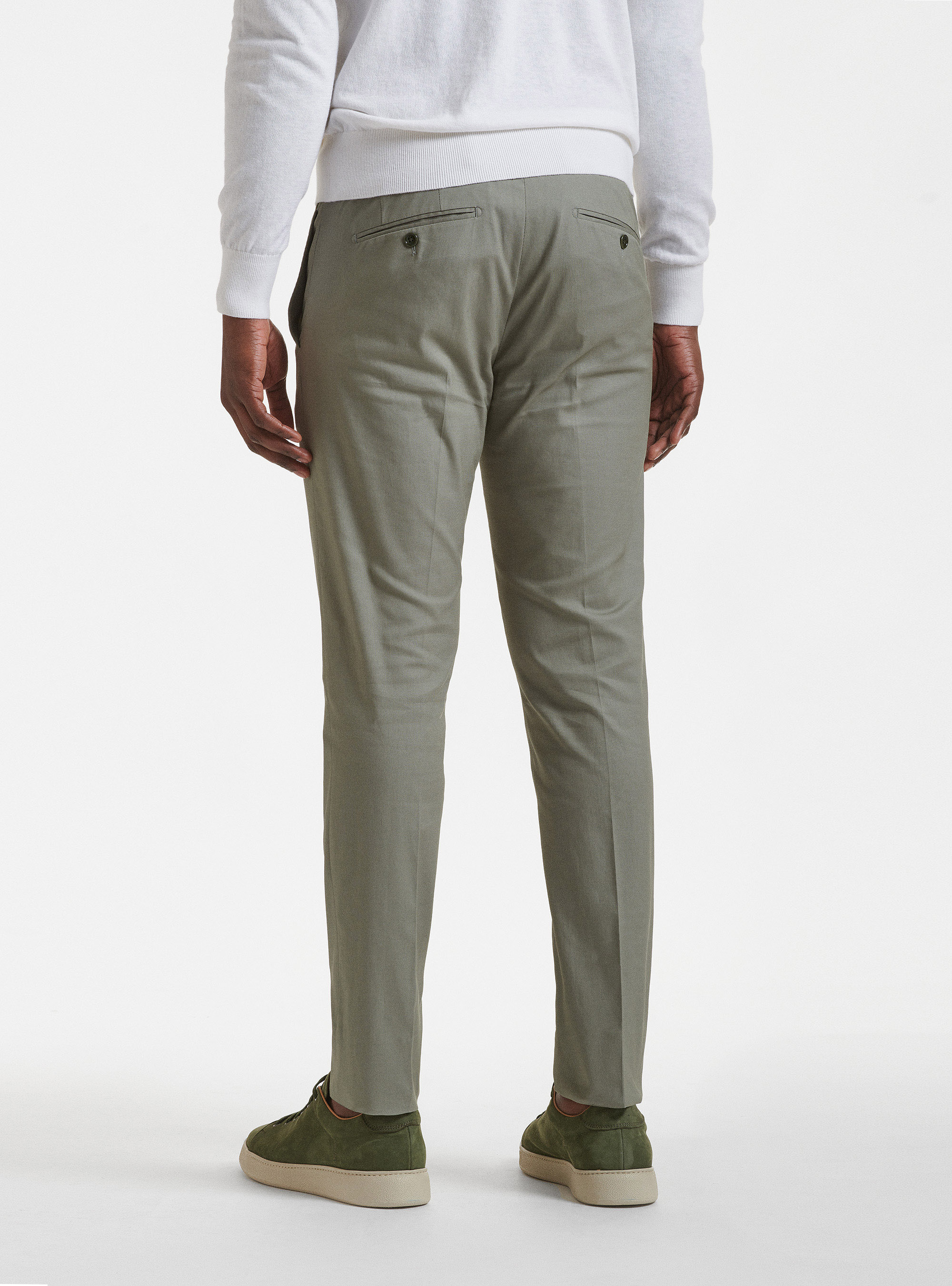 Armoured cotton suit trousers, SALVIA 0602C