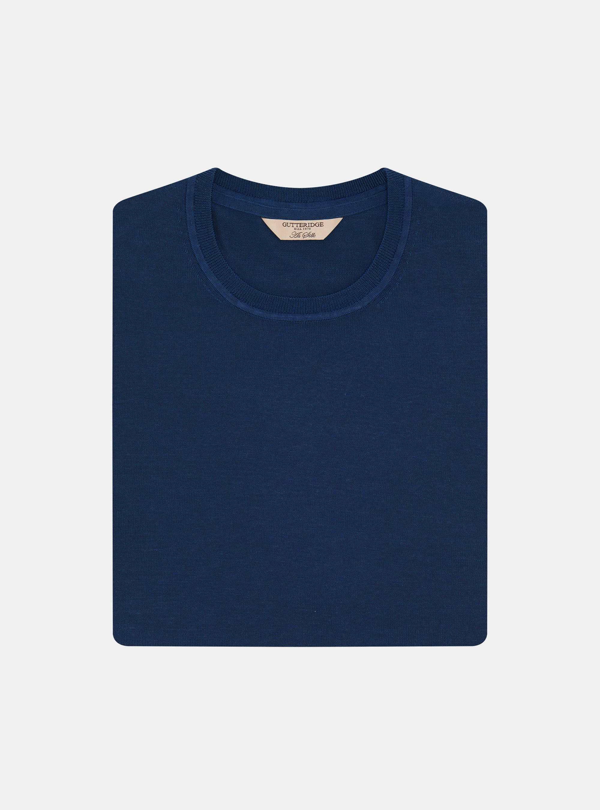 Rundhals-Pullover aus Baumwolle und Seide, INCHIOSTRO 0232C