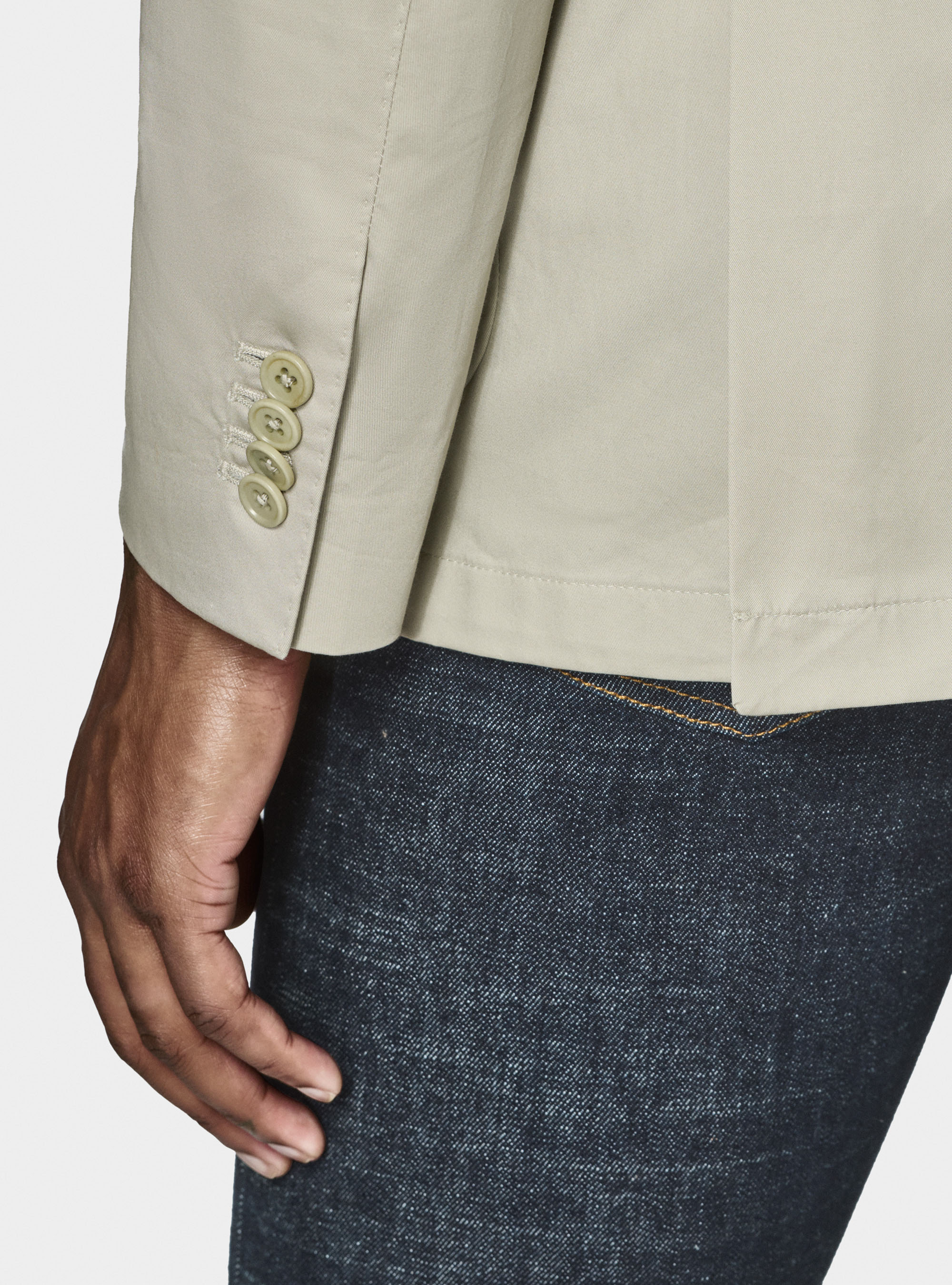 Veste en popeline de coton, &Atilde; CRU